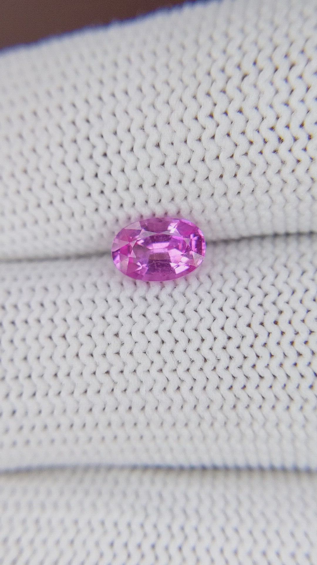 1.01 Ct. Pink Sapphire from Madagascar Size Video