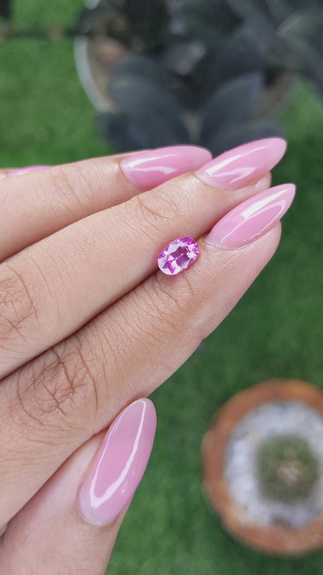 1.01 Ct. Pink Sapphire from Madagascar Size Video