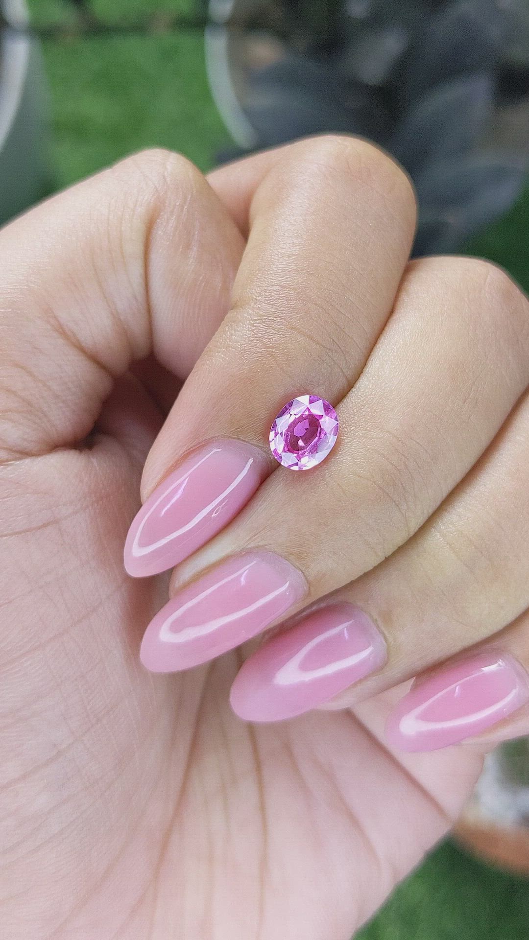 1.08 Ct. Purplish Pink Sapphire from Madagascar Size Video