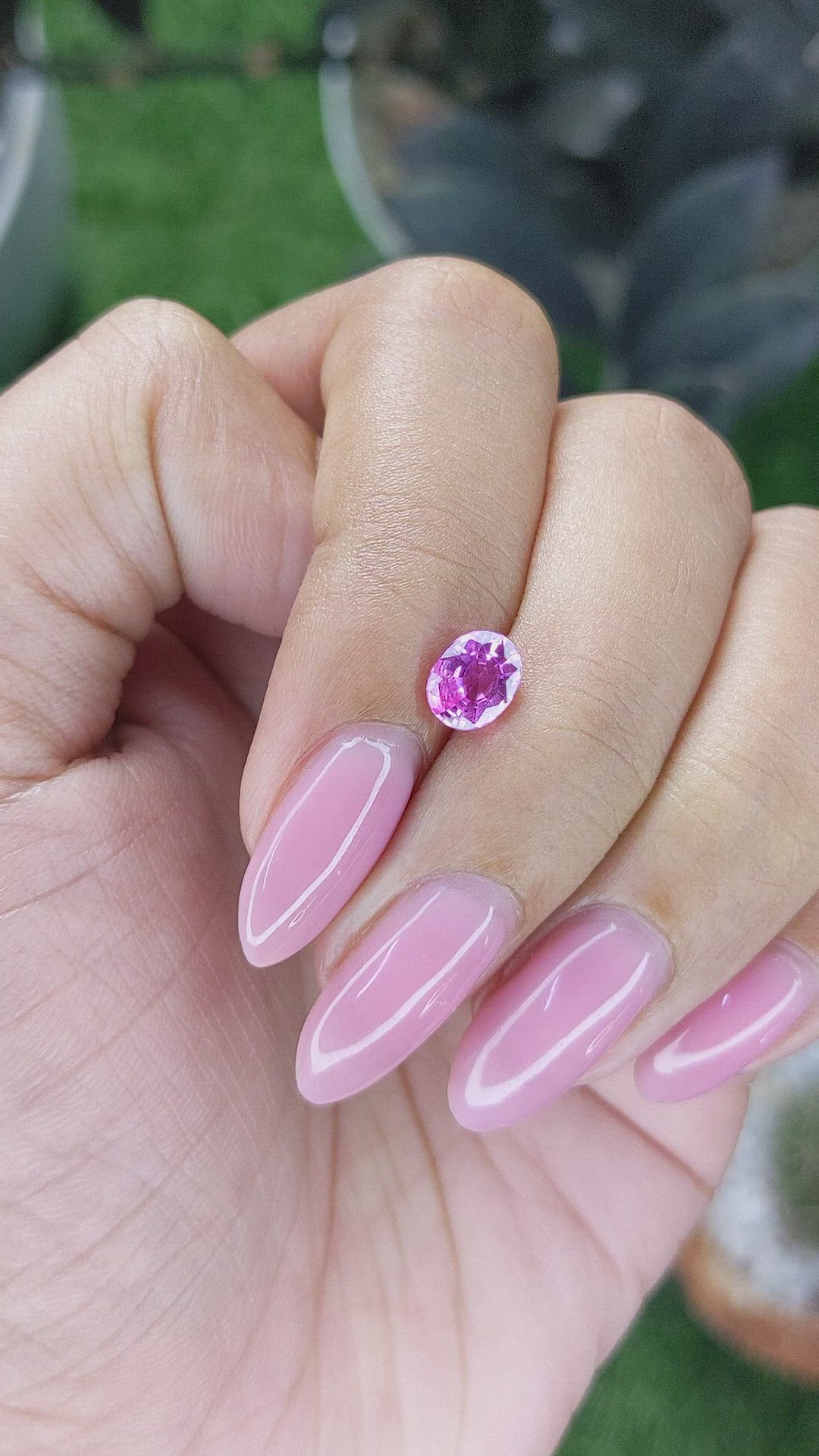1.03 Ct. Purplish Pink Sapphire from Madagascar Size Video