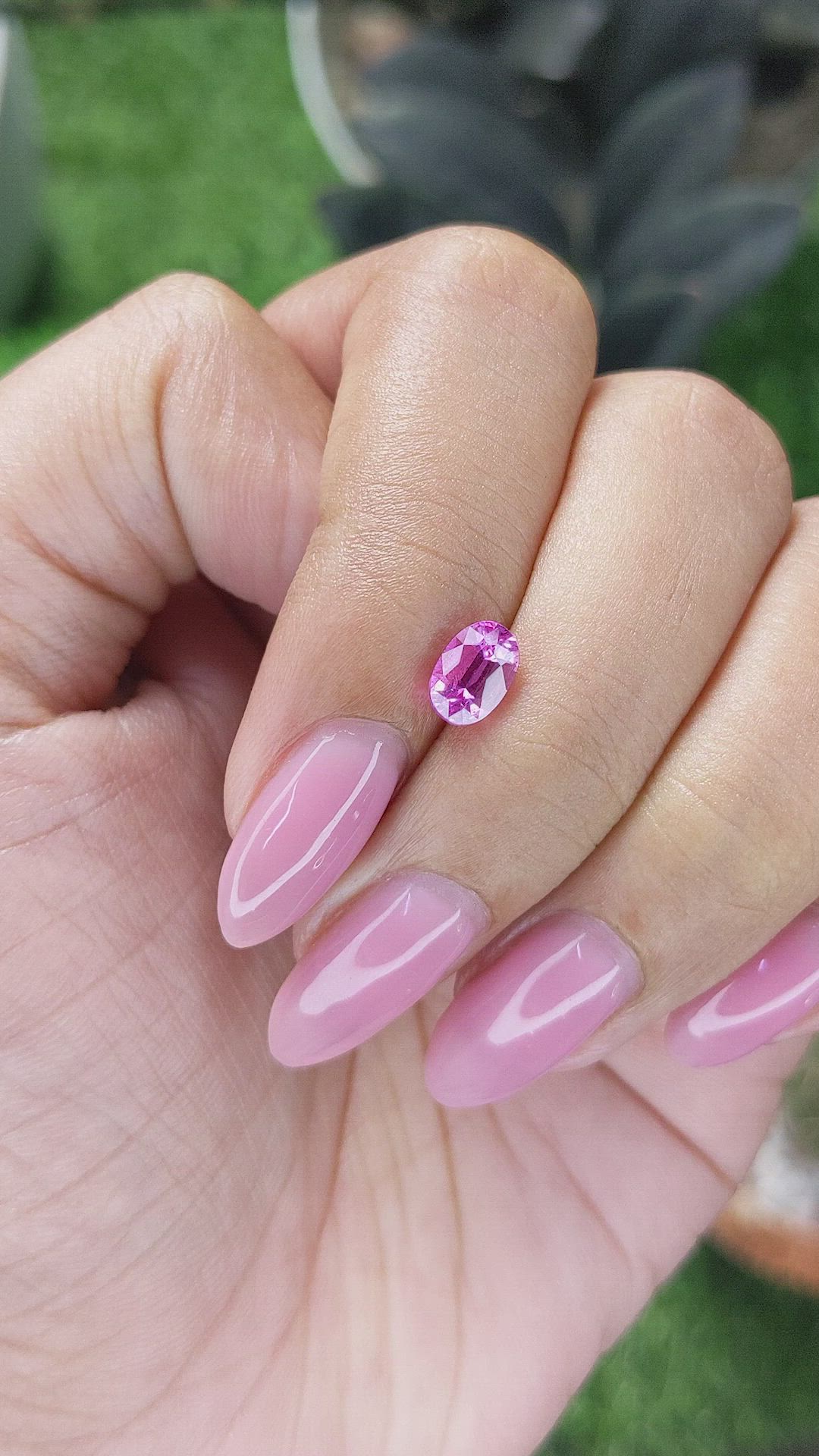 1.07 Ct. Purplish Pink Sapphire from Madagascar Size Video