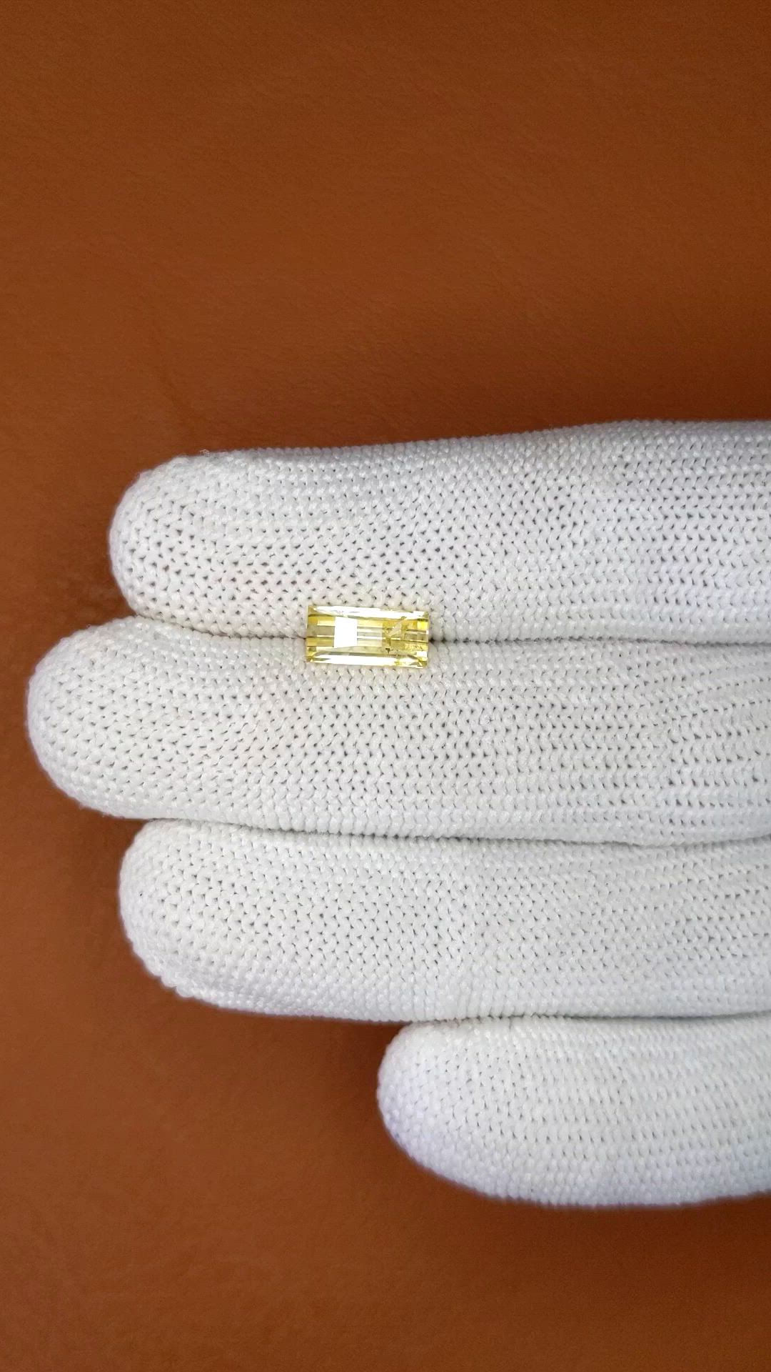 1.88 Ct. Yellow Sapphire from Ceylon (Sri Lanka) Size Video