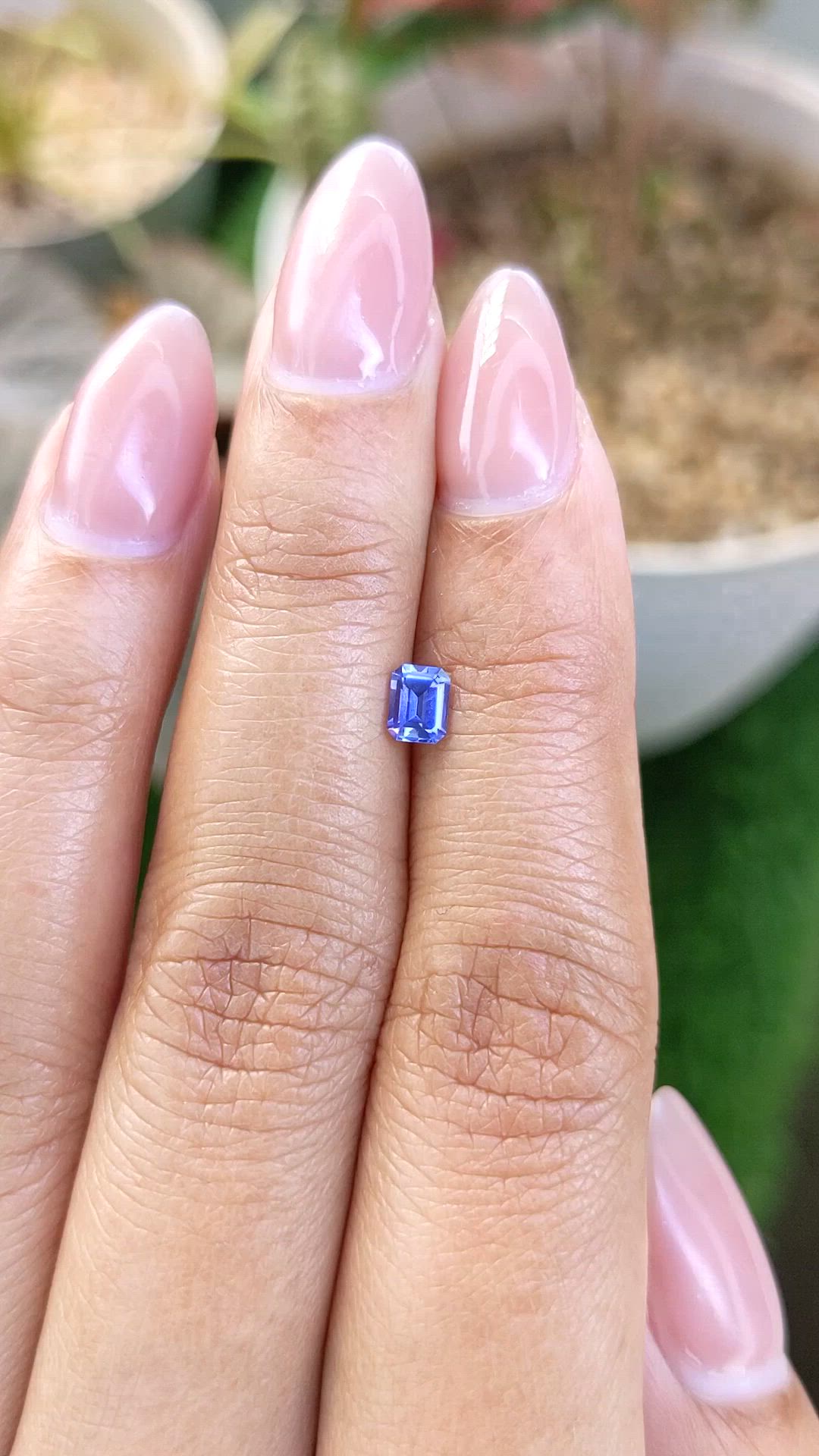 0.41 Ct. Blue Sapphire from Ceylon (Sri Lanka) Size Video