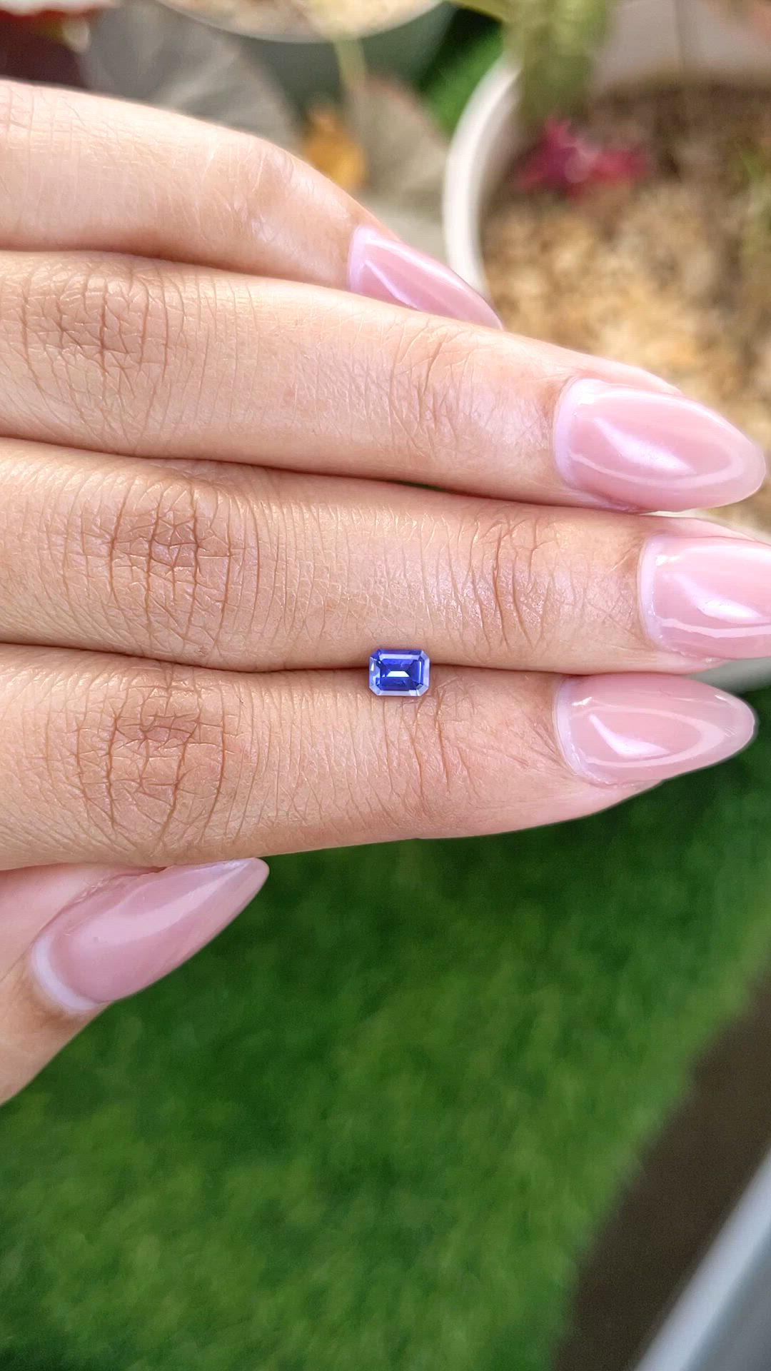 0.41 Ct. Blue Sapphire from Ceylon (Sri Lanka) Size Video