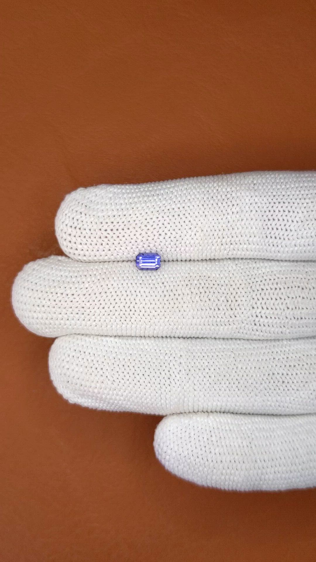 0.61 Ct. Violet Sapphire from Ceylon (Sri Lanka) Size Video