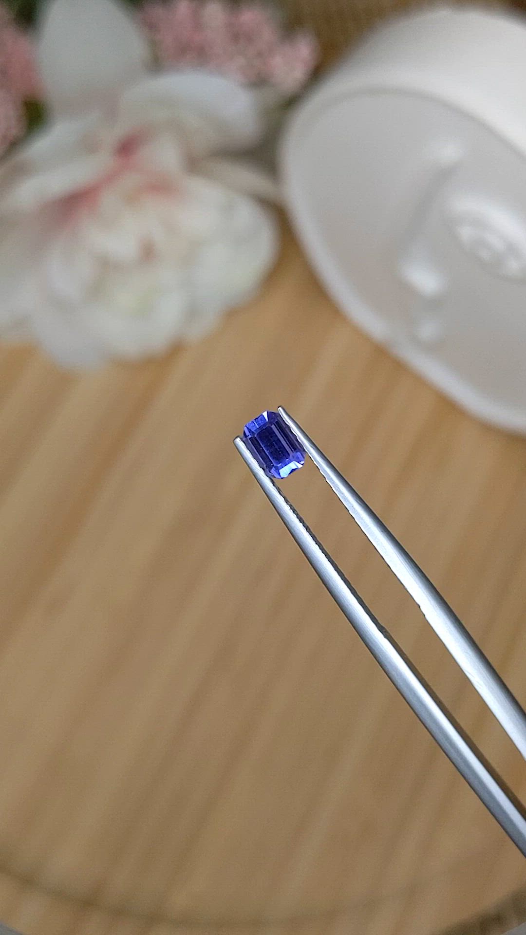 0.61 Ct. Violet Sapphire from Ceylon (Sri Lanka) Size Video