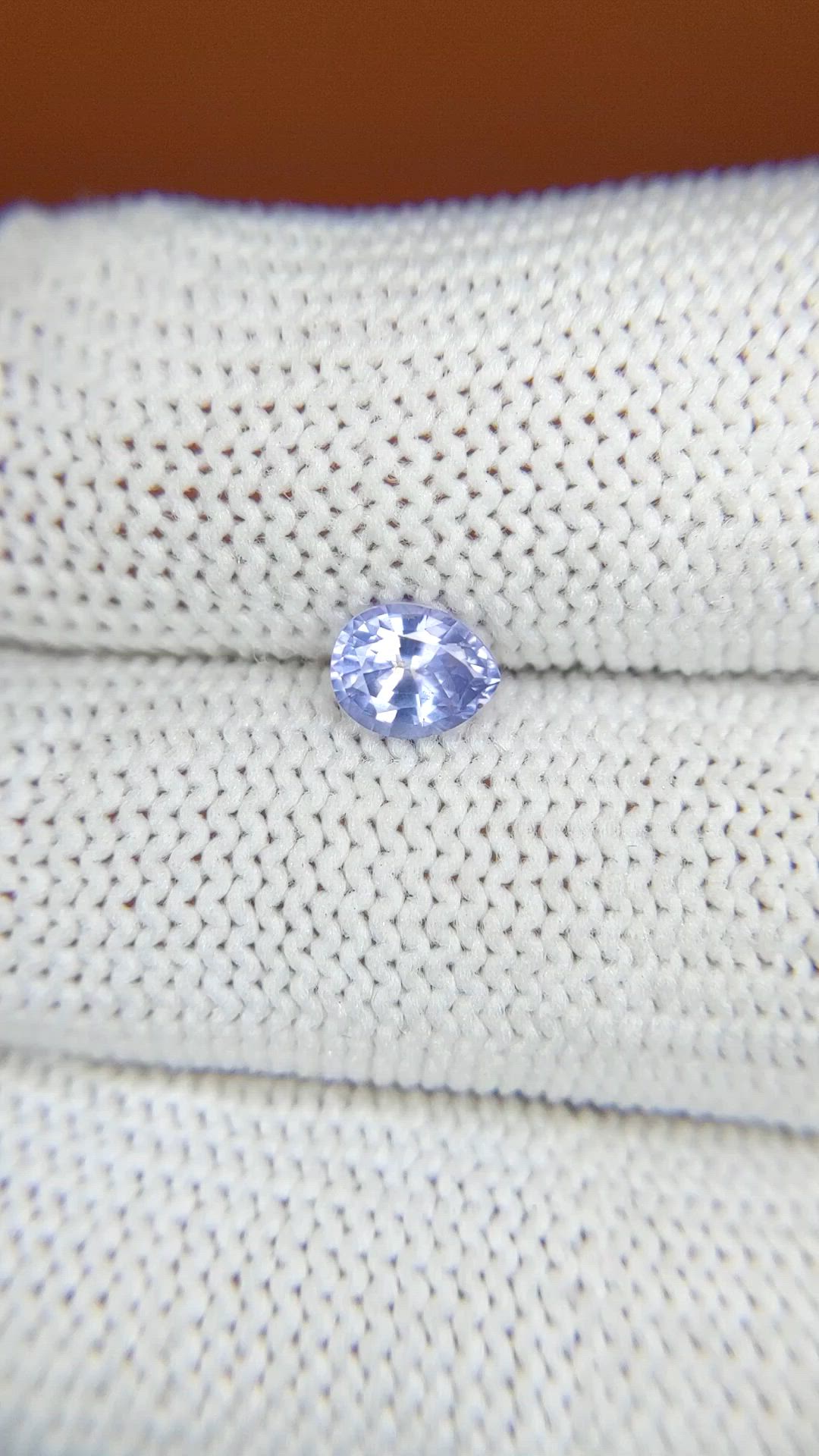 0.71 Ct. Violet Sapphire from Ceylon (Sri Lanka) Size Video