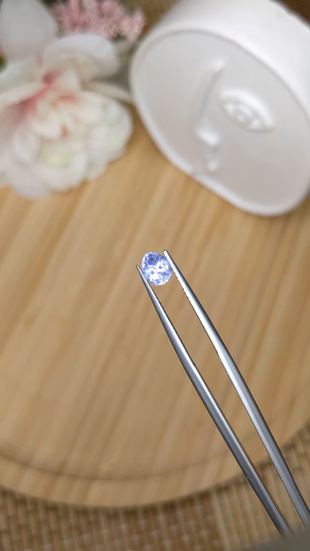 0.71 Ct. Violet Sapphire from Ceylon (Sri Lanka) Size Video