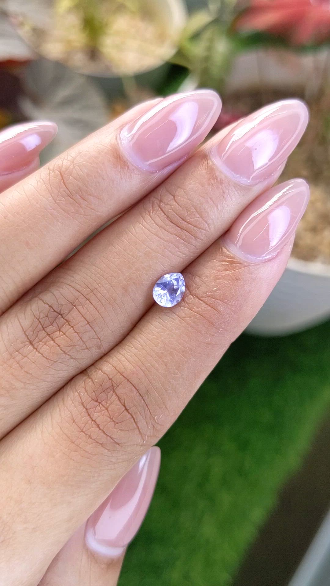 0.71 Ct. Violet Sapphire from Ceylon (Sri Lanka) Size Video