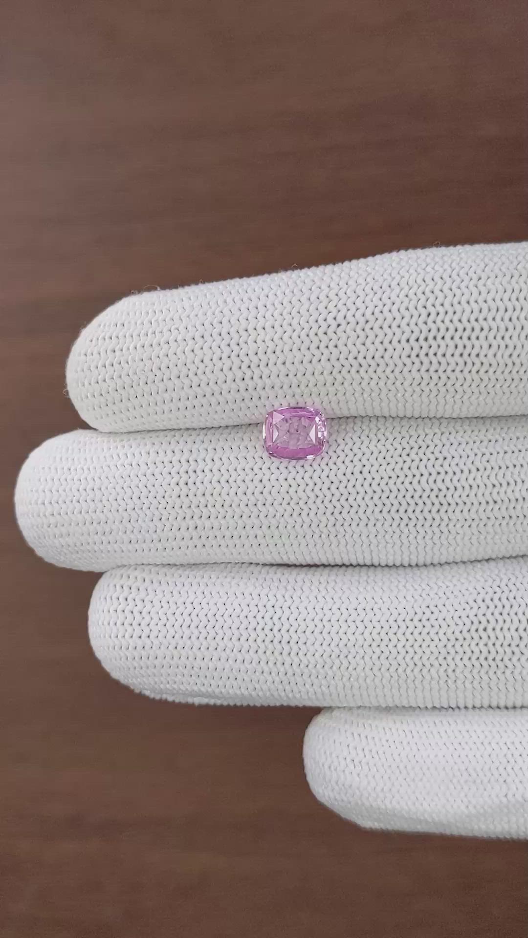 1.26 Ct. Pink Sapphire from Ceylon (Sri Lanka) Size Video