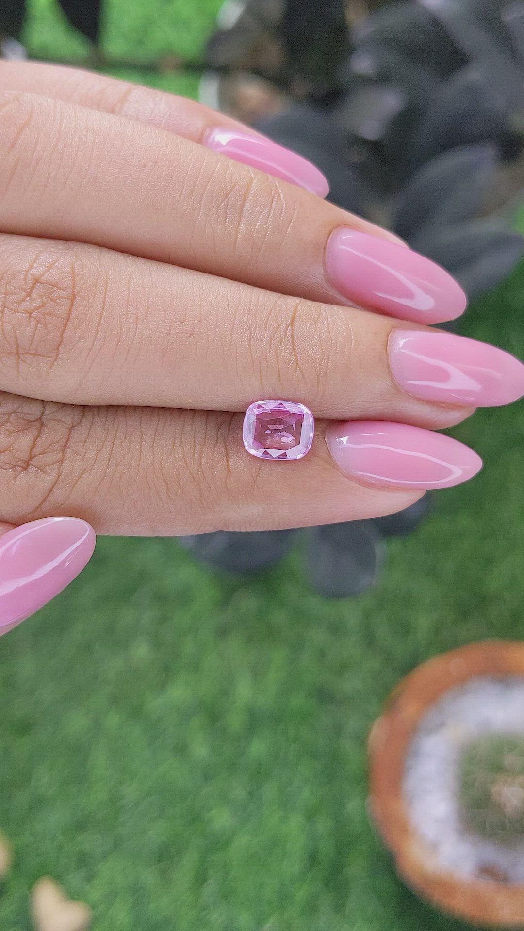 1.26 Ct. Pink Sapphire from Ceylon (Sri Lanka) Size Video