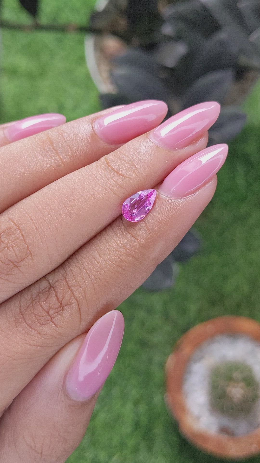 1.09 Ct. Pink Sapphire from Madagascar Size Video