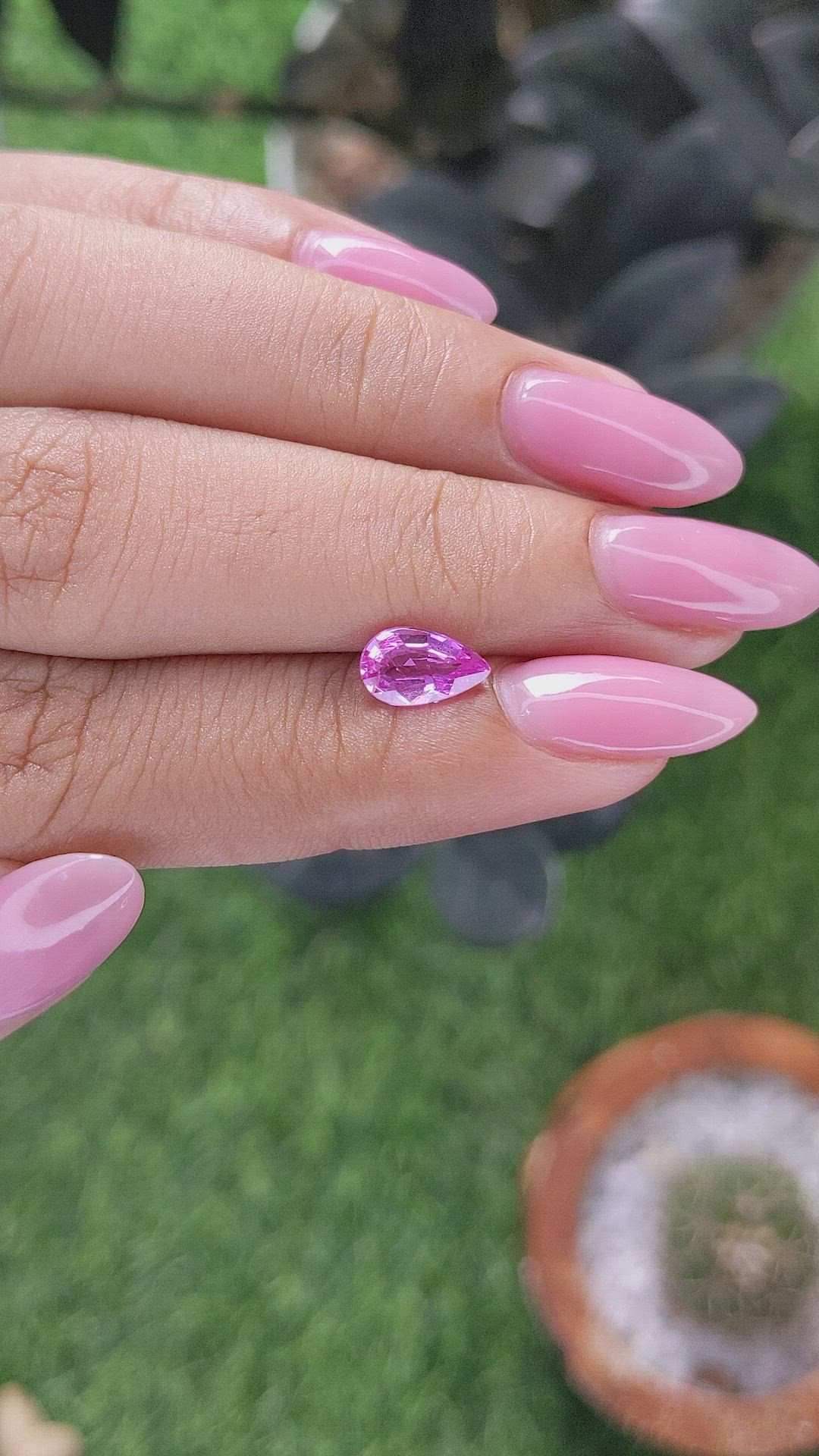1.09 Ct. Pink Sapphire from Madagascar Size Video