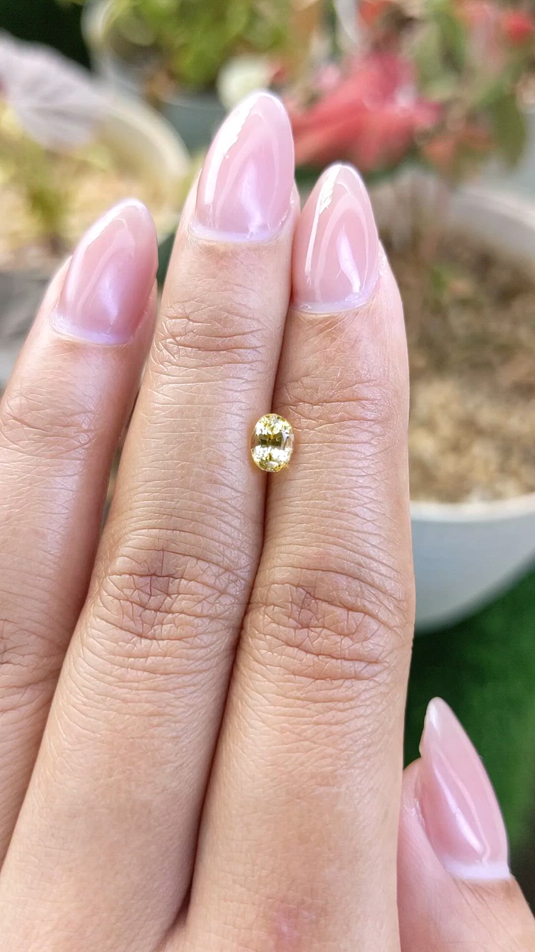 0.75 Ct. Yellow Sapphire from Ceylon (Sri Lanka) Size Video