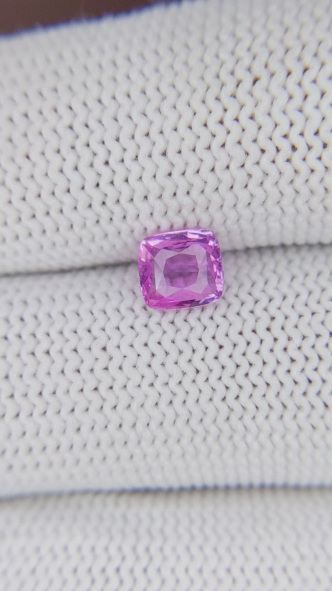 1.02 Ct. Purplish Pink Sapphire from Madagascar Size Video
