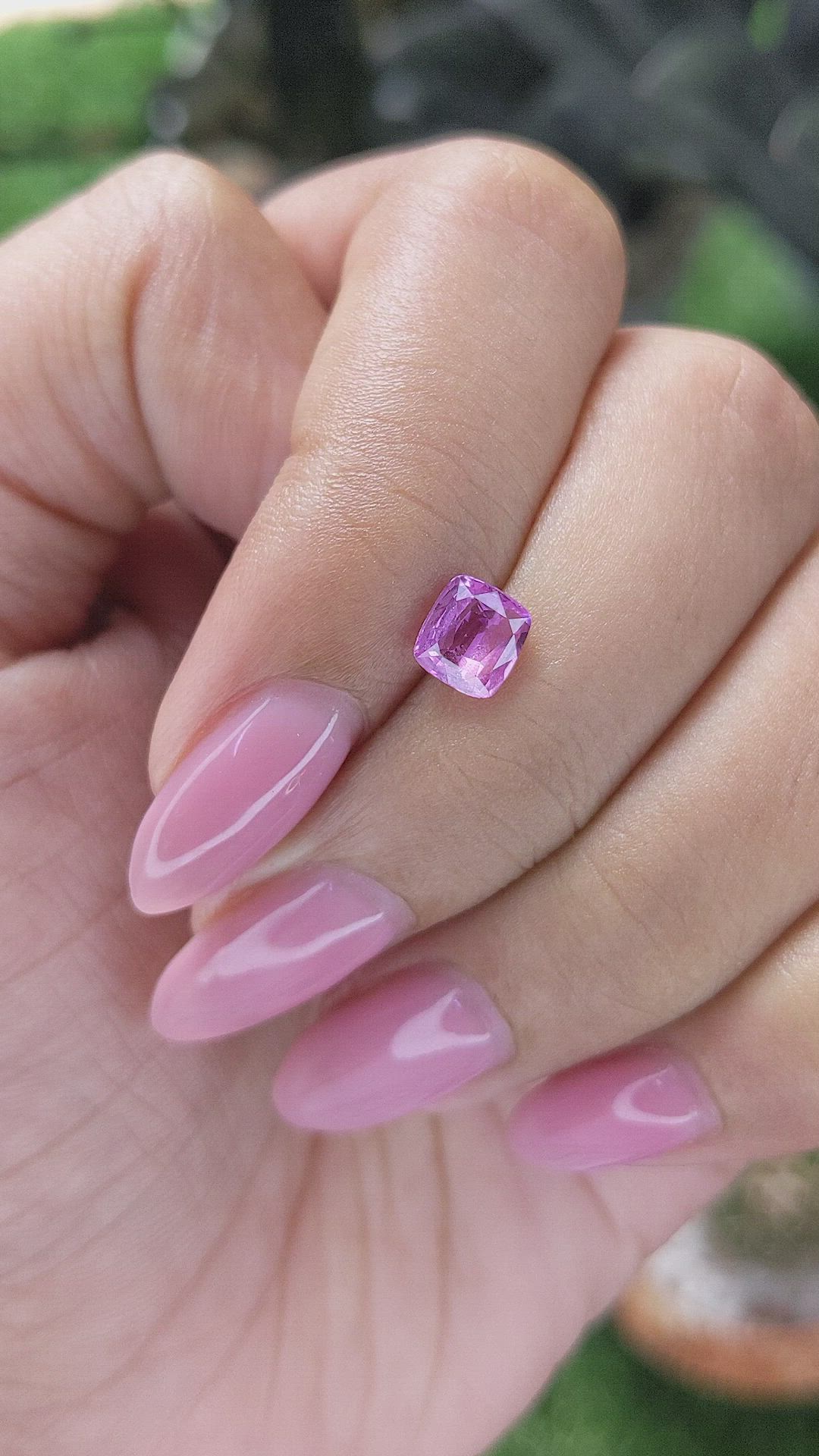 1.02 Ct. Purplish Pink Sapphire from Madagascar Size Video