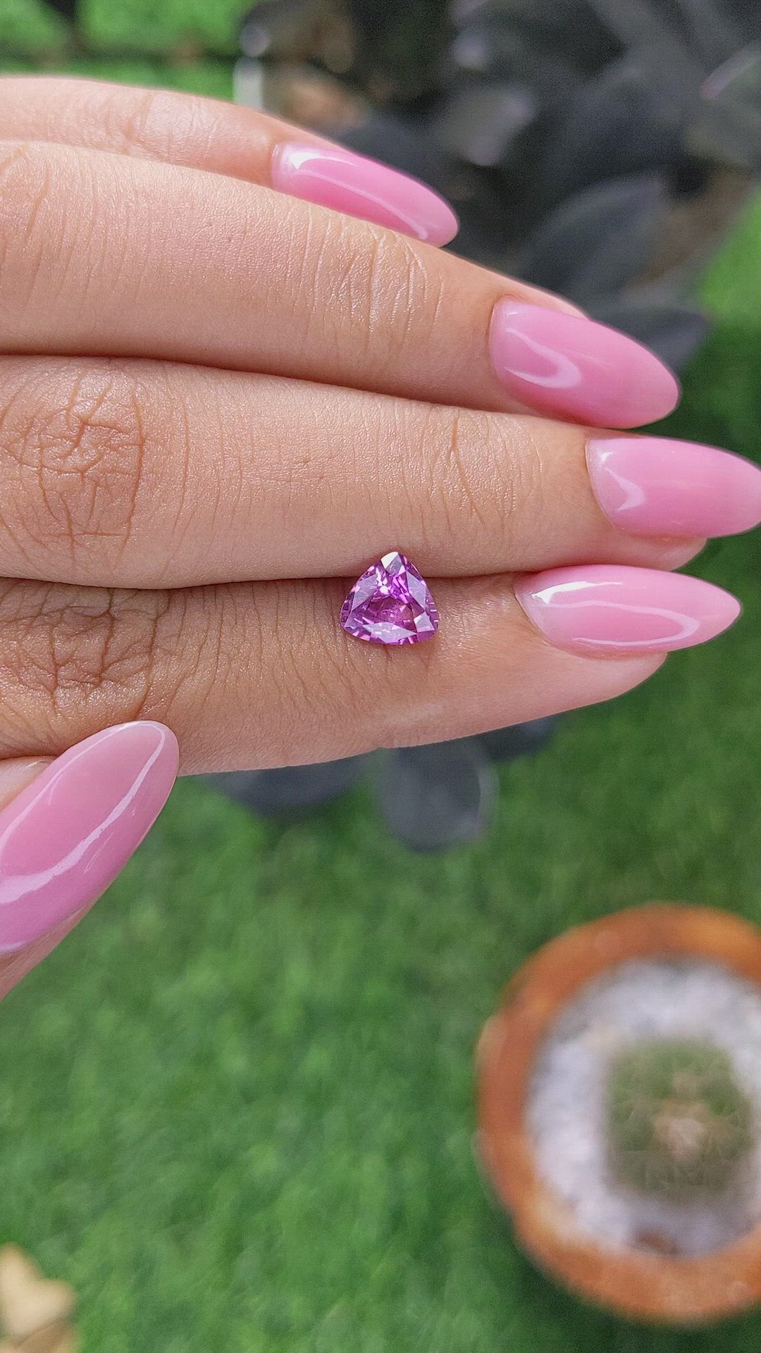 1.18 Ct. Purplish Pink Sapphire from Madagascar Size Video