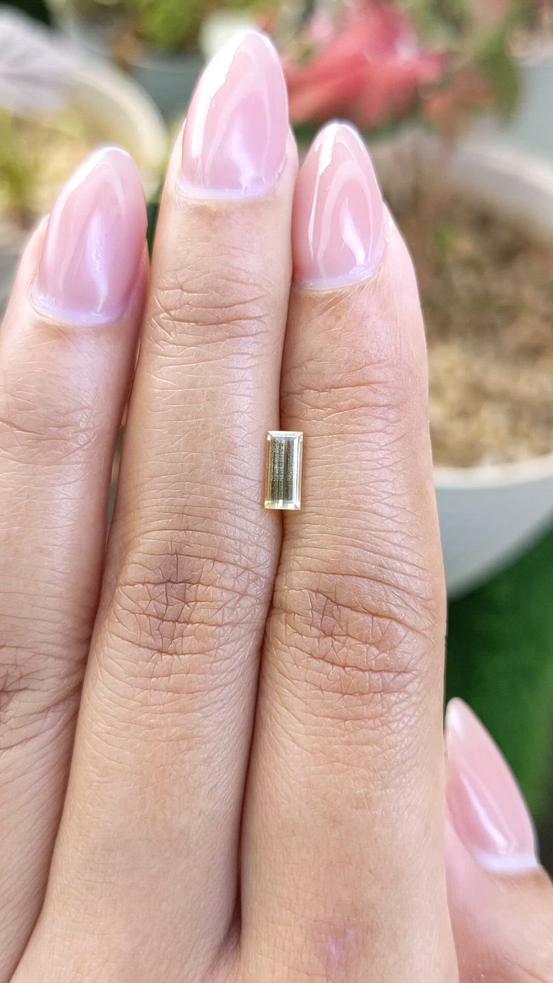 0.73 Ct. Yellow Sapphire from Ceylon (Sri Lanka) Size Video