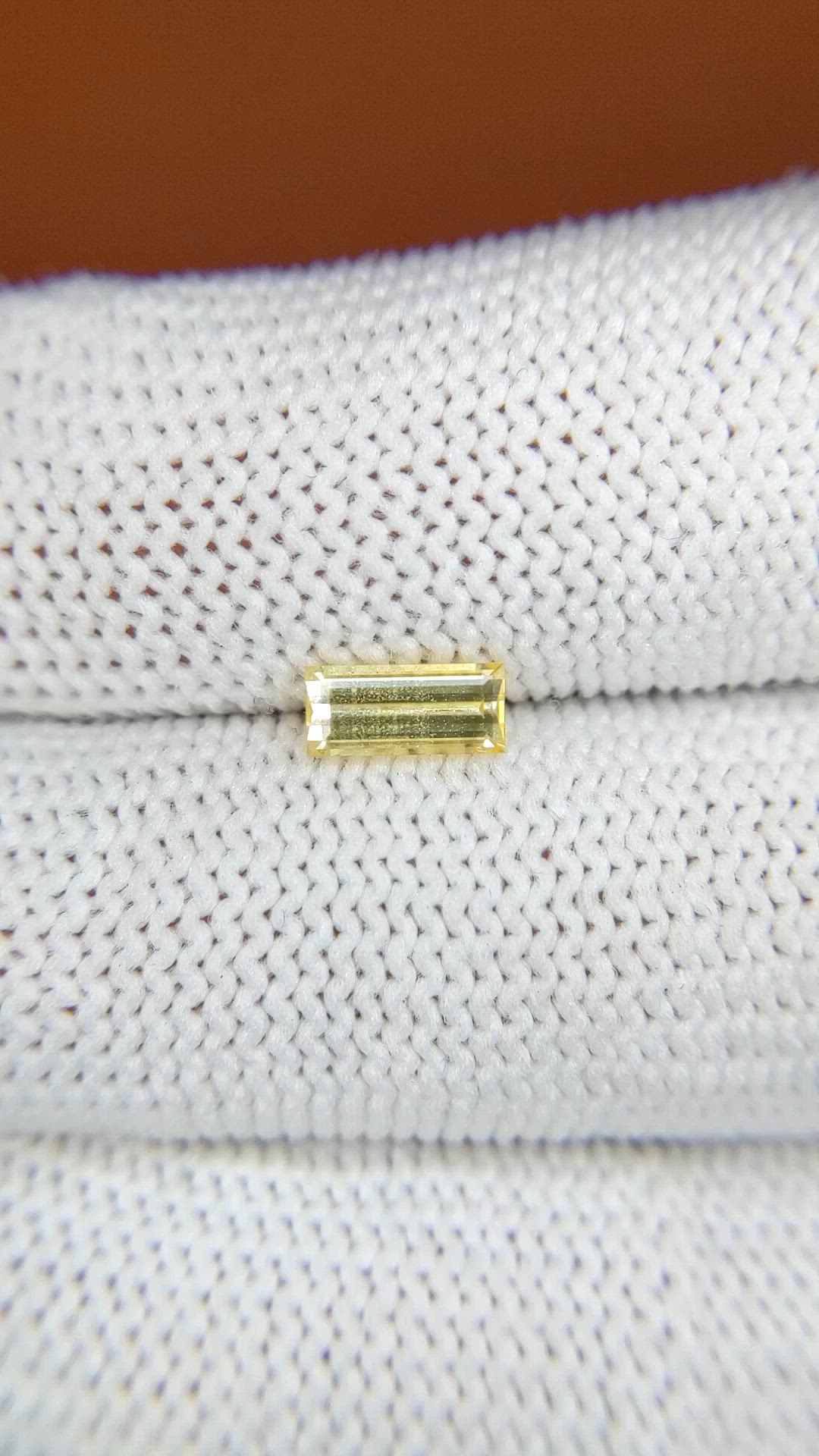 0.73 Ct. Yellow Sapphire from Ceylon (Sri Lanka) Size Video
