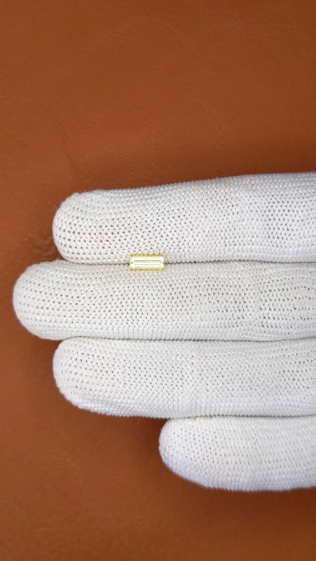 0.73 Ct. Yellow Sapphire from Ceylon (Sri Lanka) Size Video