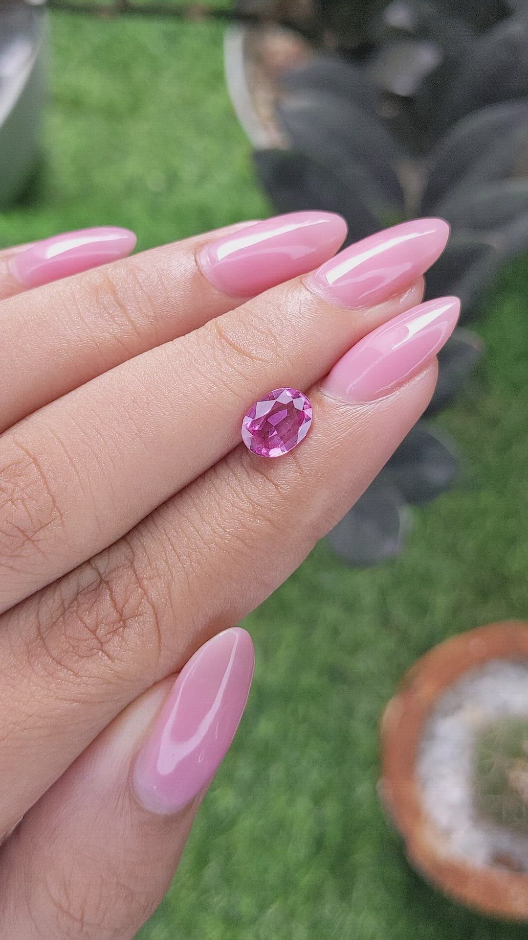 1.17 Ct. Purplish Pink Sapphire from Madagascar Size Video