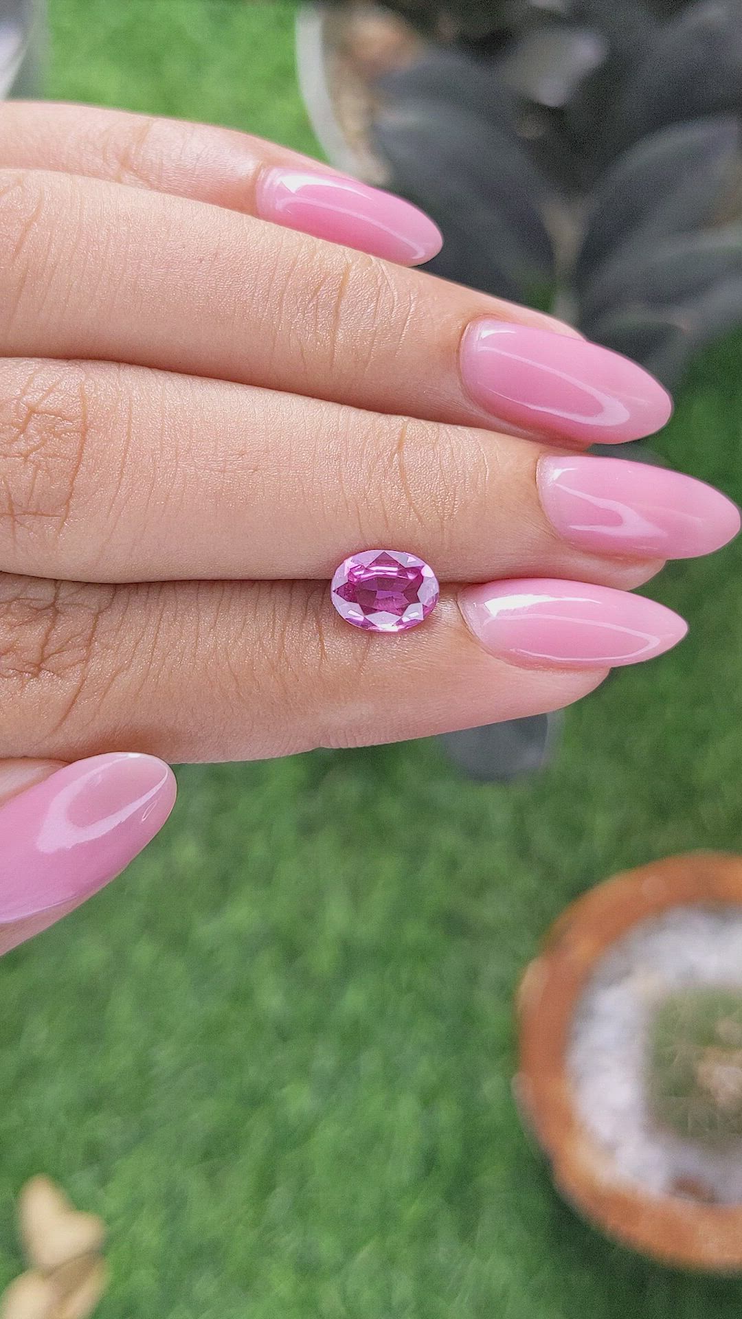 1.17 Ct. Purplish Pink Sapphire from Madagascar Size Video