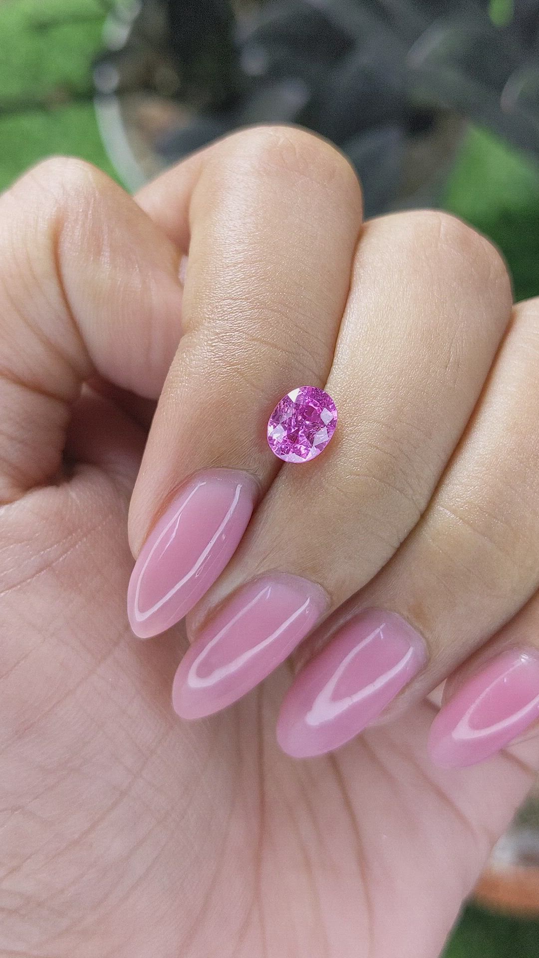 1.07 Ct. Purplish Pink Sapphire from Madagascar Size Video