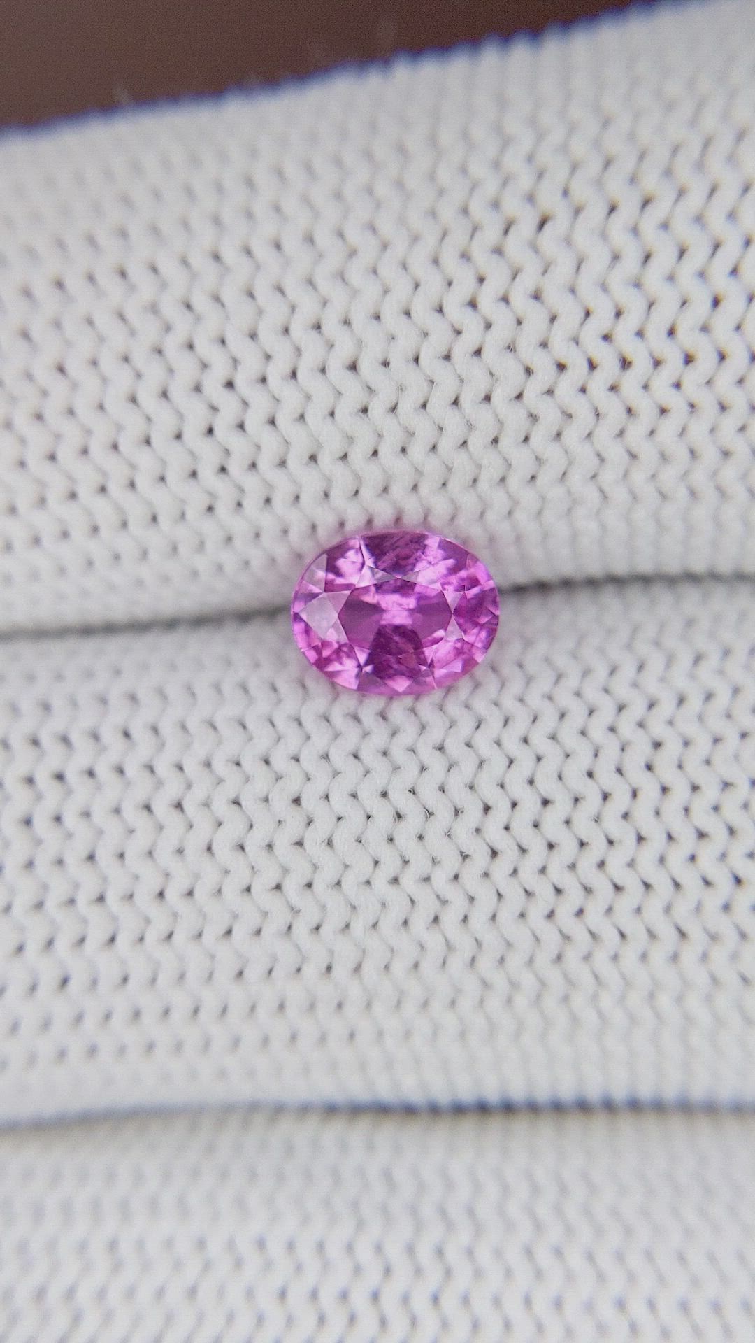 1.07 Ct. Purplish Pink Sapphire from Madagascar Size Video