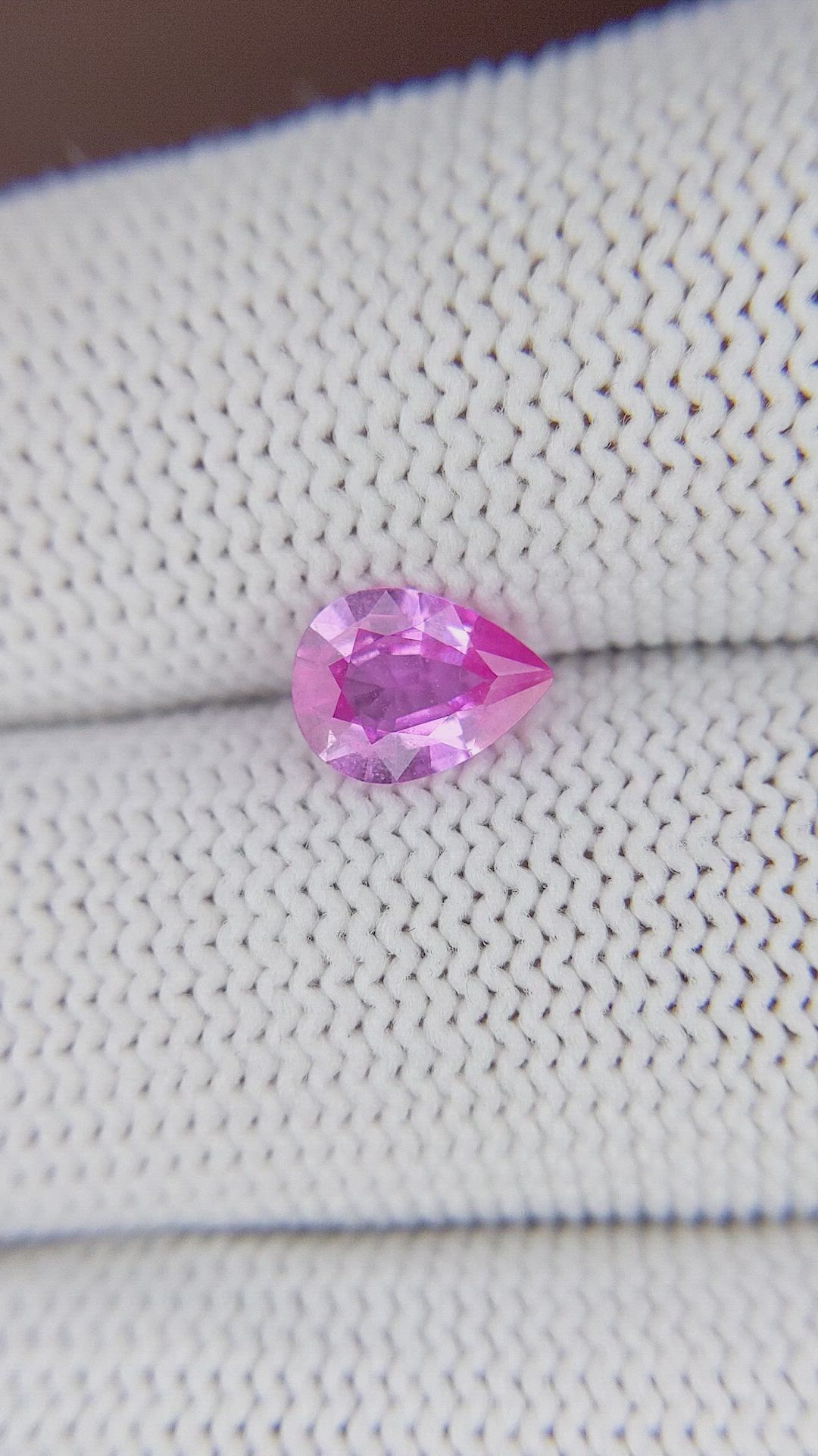 1.03 Ct. Purplish Pink Sapphire from Madagascar Size Video