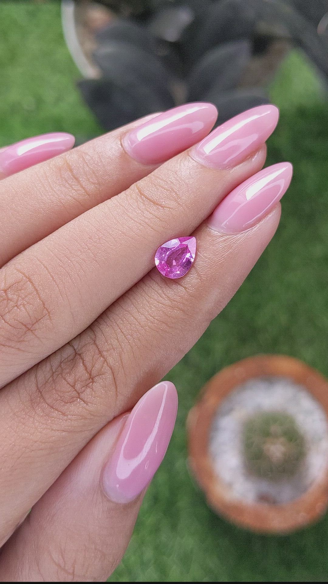 1.03 Ct. Purplish Pink Sapphire from Madagascar Size Video