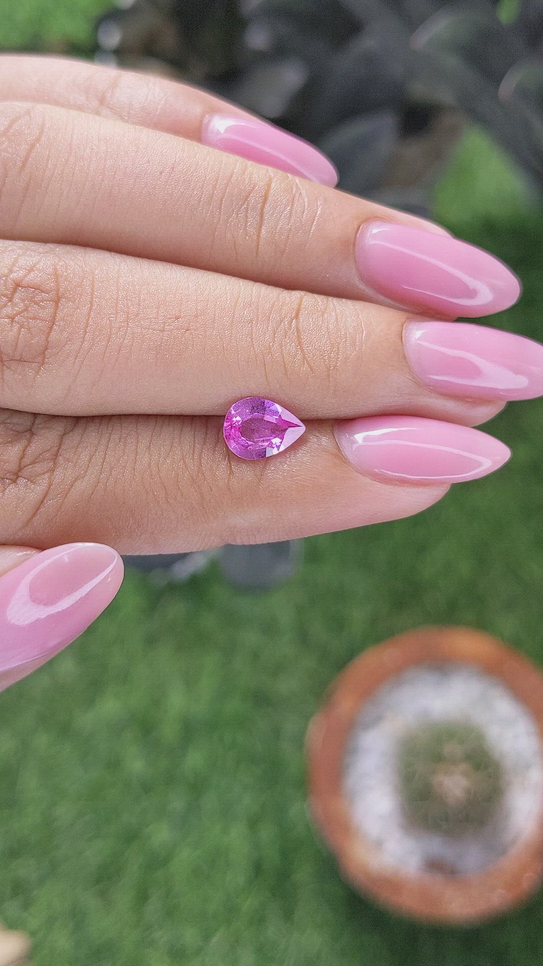 1.03 Ct. Purplish Pink Sapphire from Madagascar Size Video