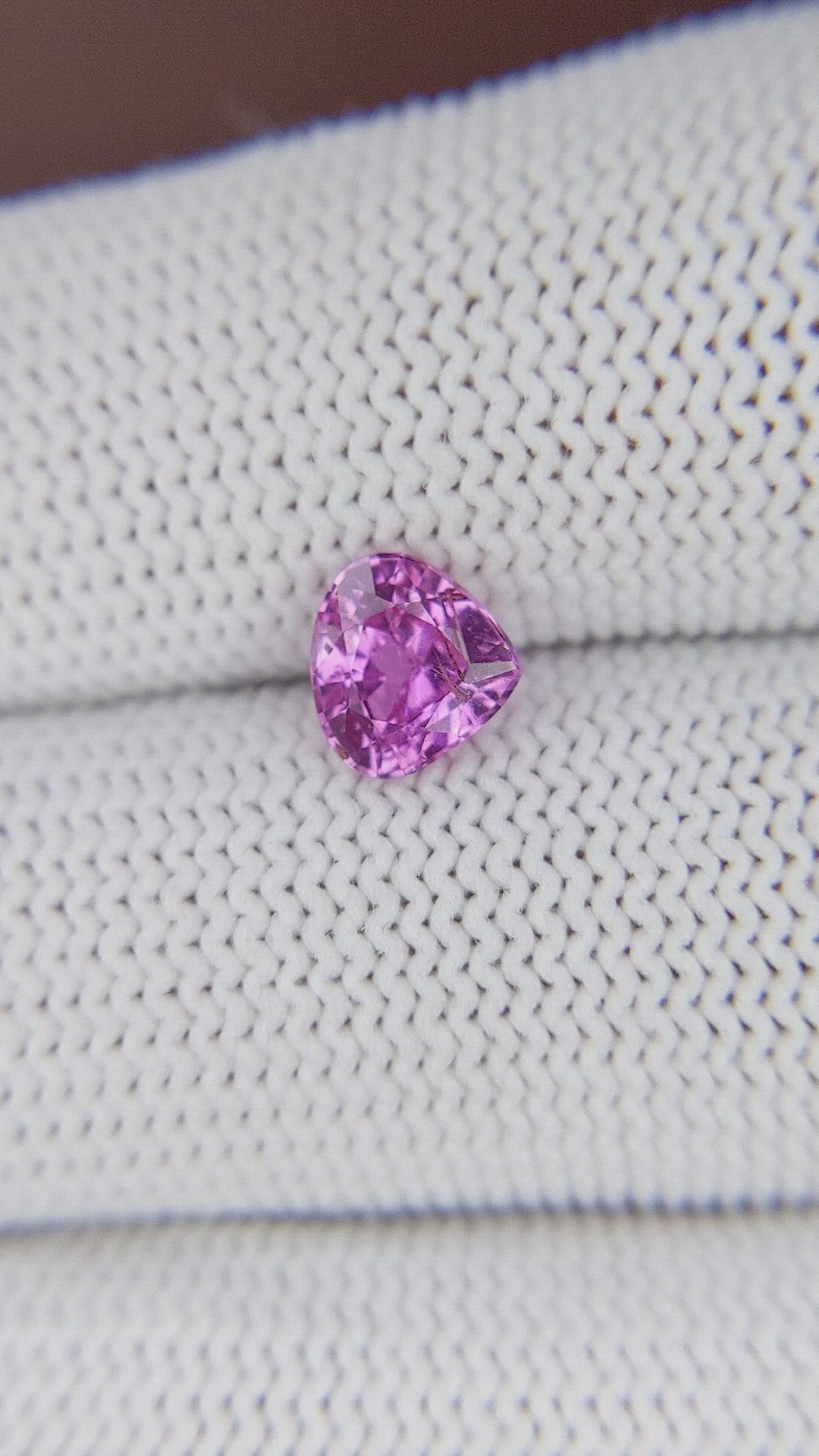 1.23 Ct. Purplish Pink Sapphire from Madagascar Size Video