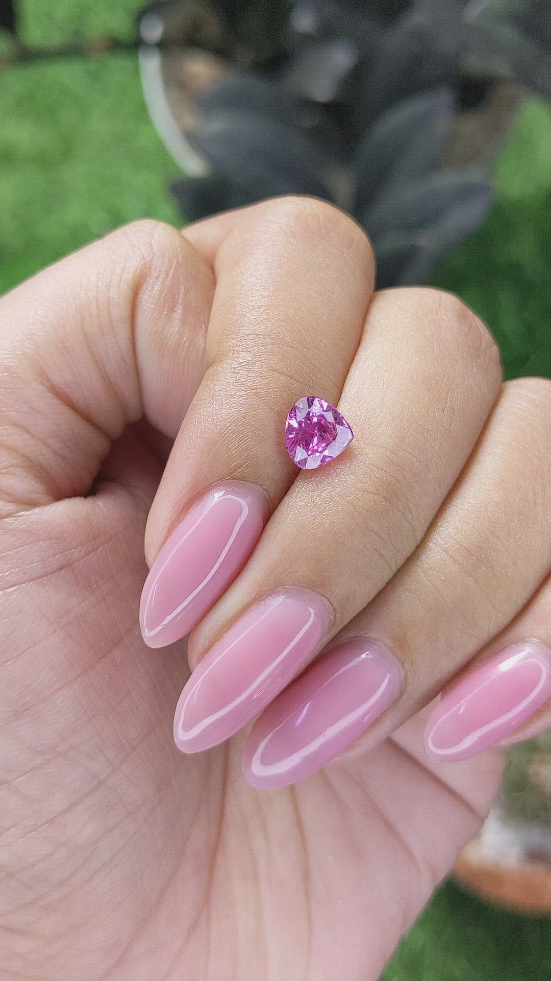 1.23 Ct. Purplish Pink Sapphire from Madagascar Size Video