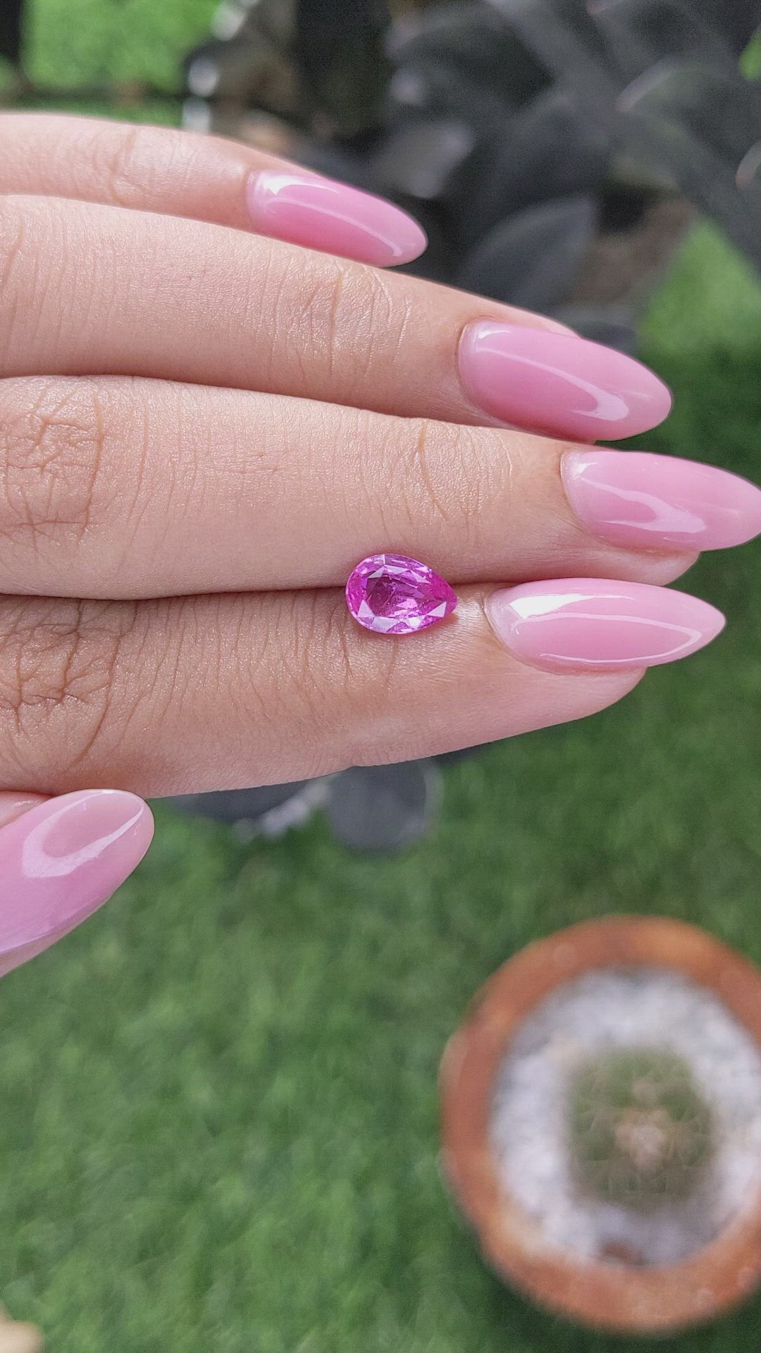 1.10 Ct. Purplish Pink Sapphire from Madagascar Size Video