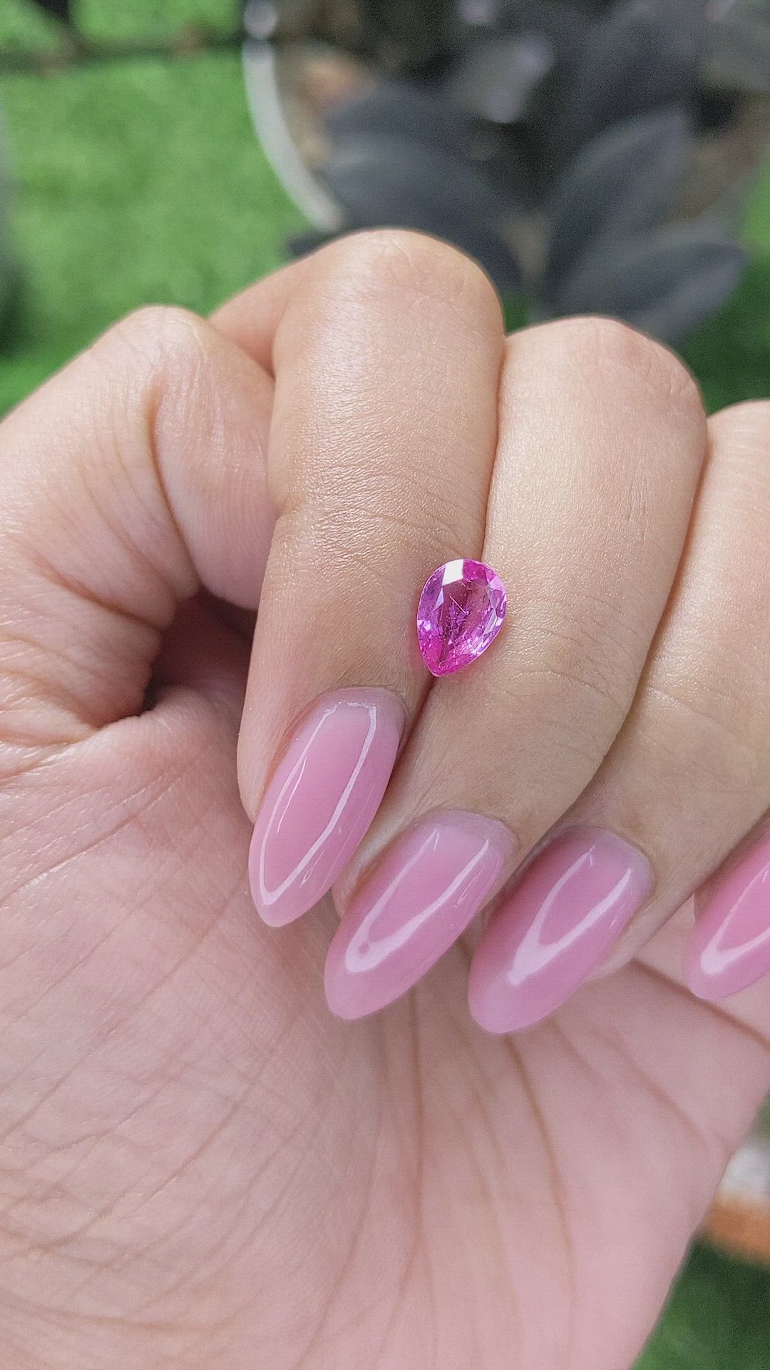 1.10 Ct. Purplish Pink Sapphire from Madagascar Size Video