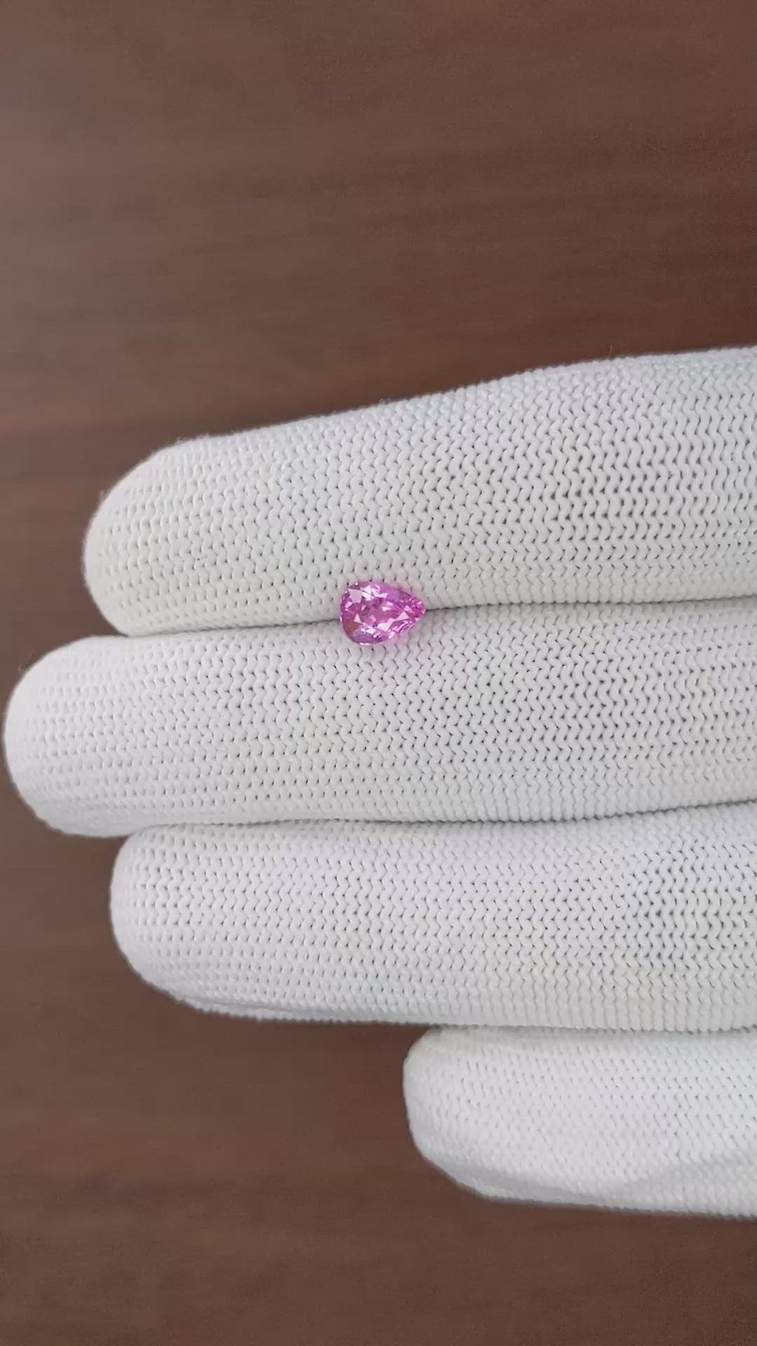 1.00 Ct. Pink Sapphire from Madagascar Size Video