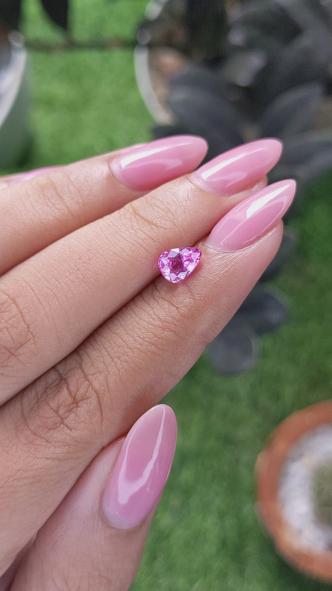 1.00 Ct. Pink Sapphire from Madagascar Size Video