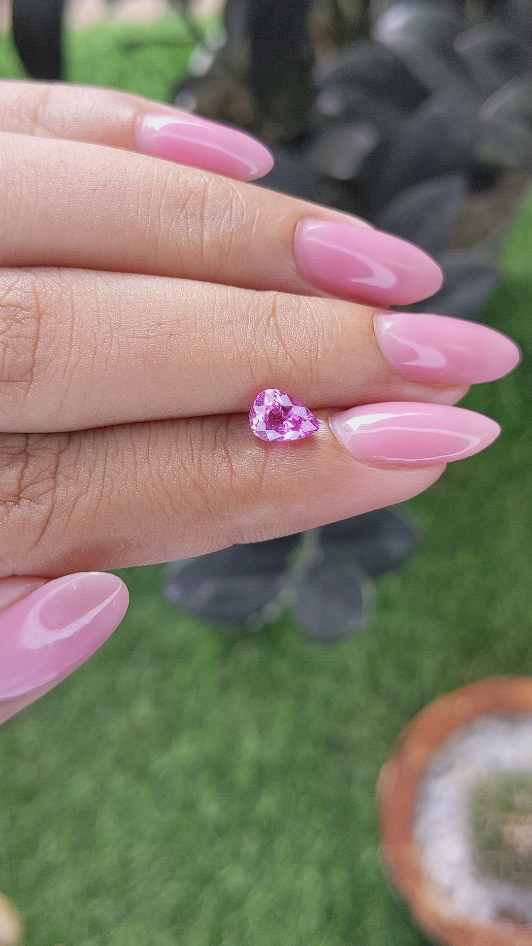 1.00 Ct. Pink Sapphire from Madagascar Size Video