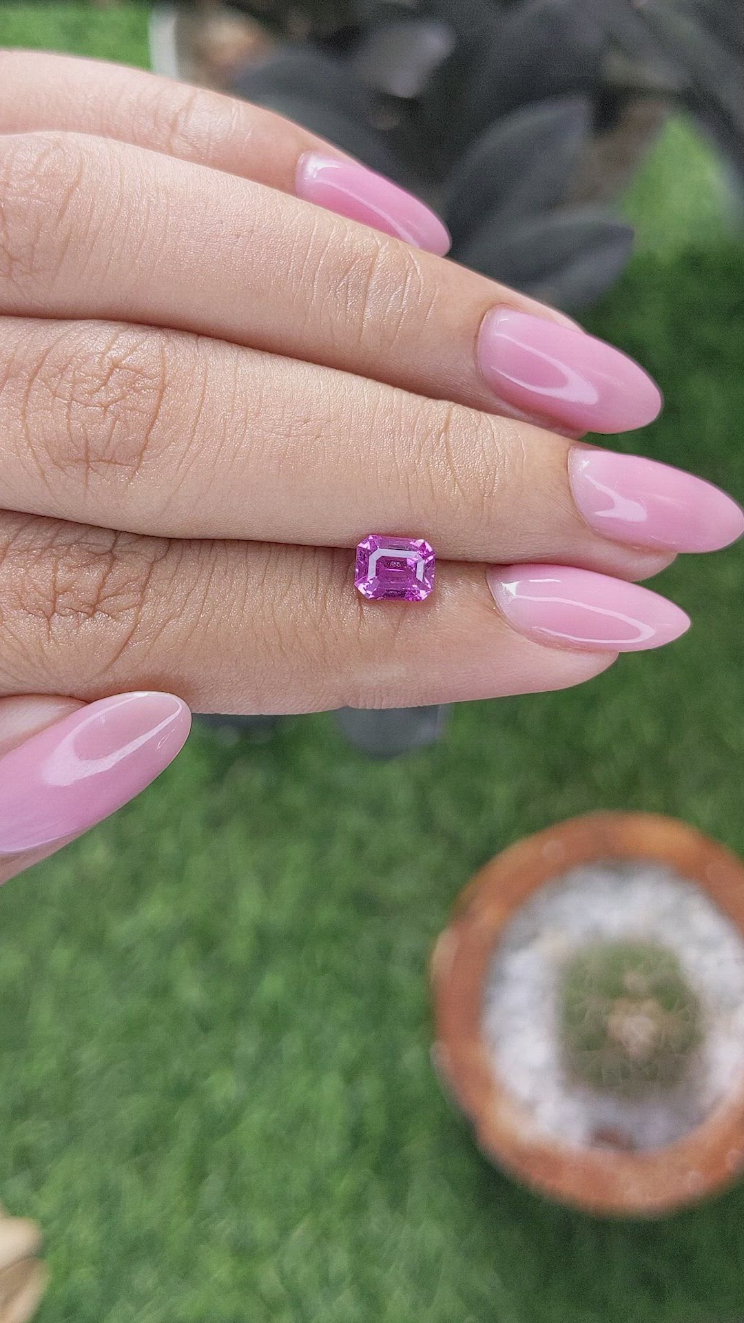 1.02 Ct. Purplish Pink Sapphire from Madagascar Size Video