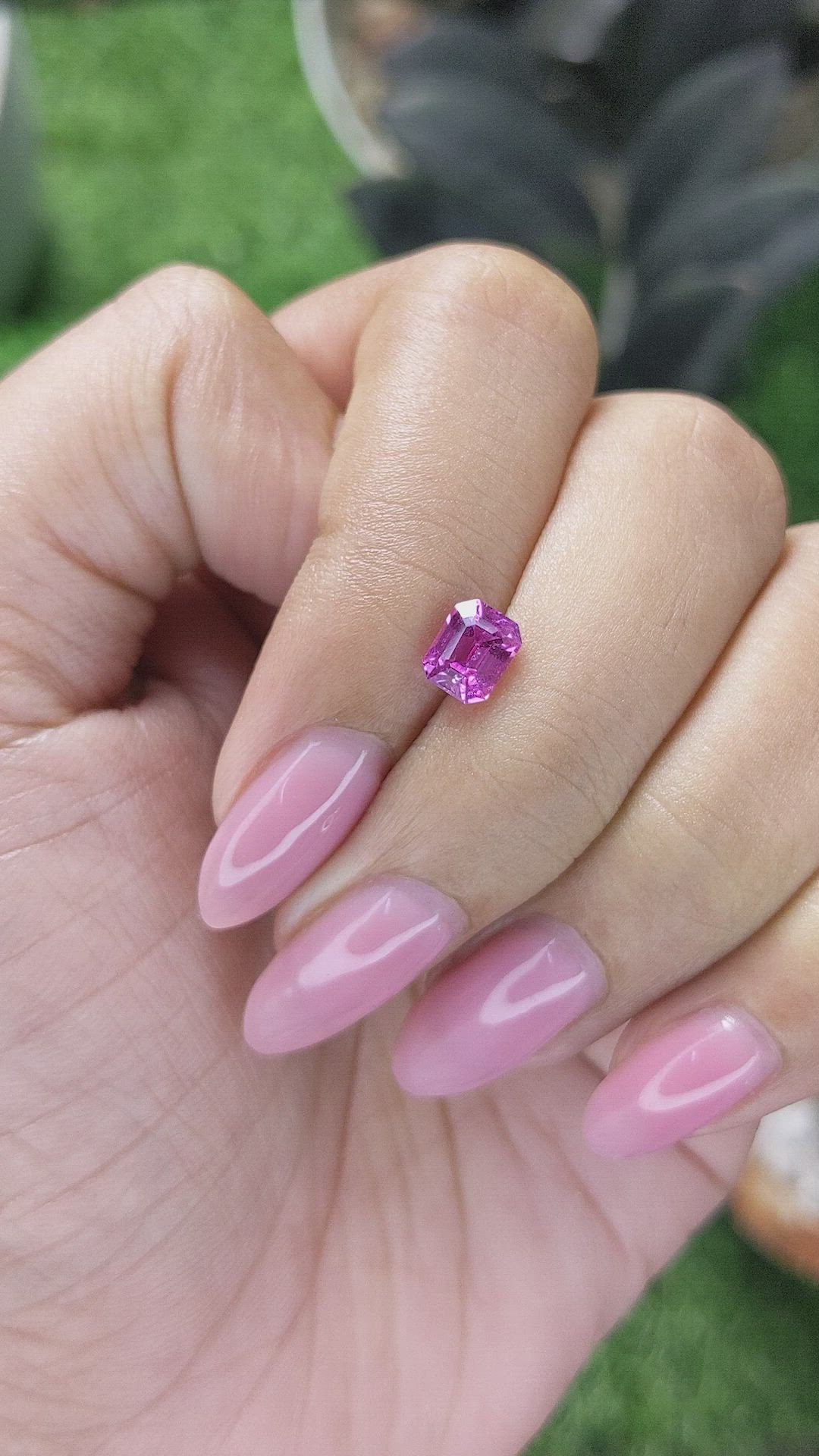 1.02 Ct. Purplish Pink Sapphire from Madagascar Size Video