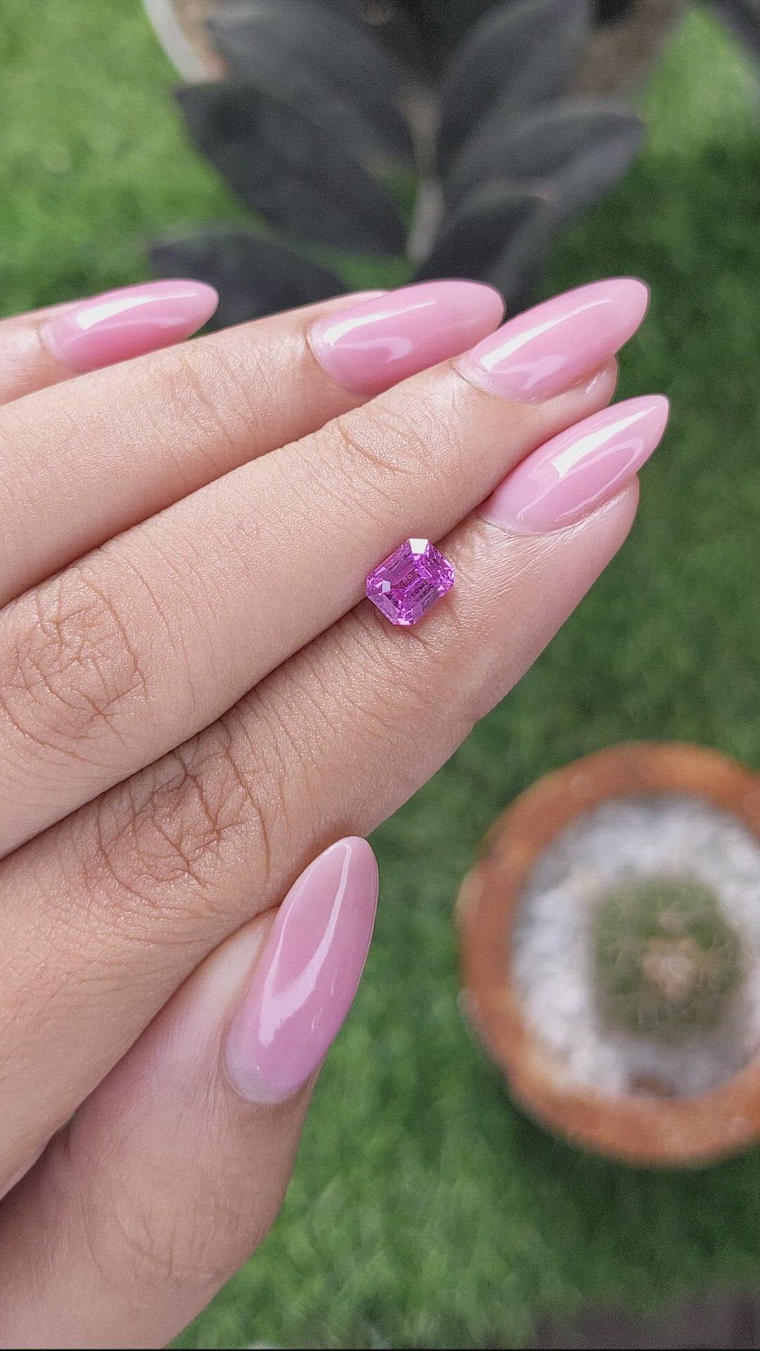 1.02 Ct. Purplish Pink Sapphire from Madagascar Size Video