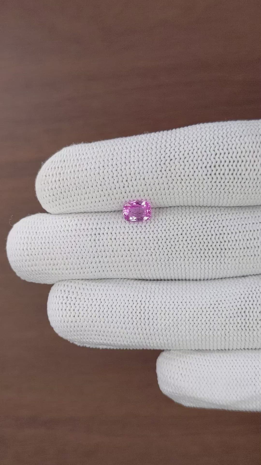 1.03 Ct. Pink Sapphire from Madagascar Size Video