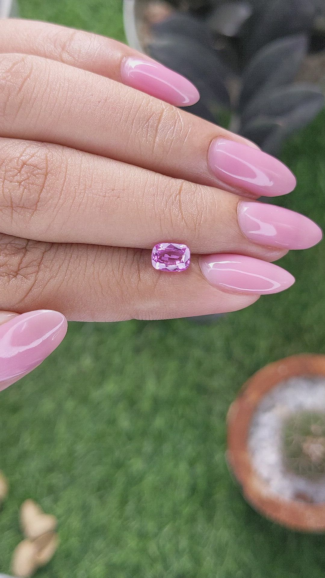1.03 Ct. Pink Sapphire from Madagascar Size Video