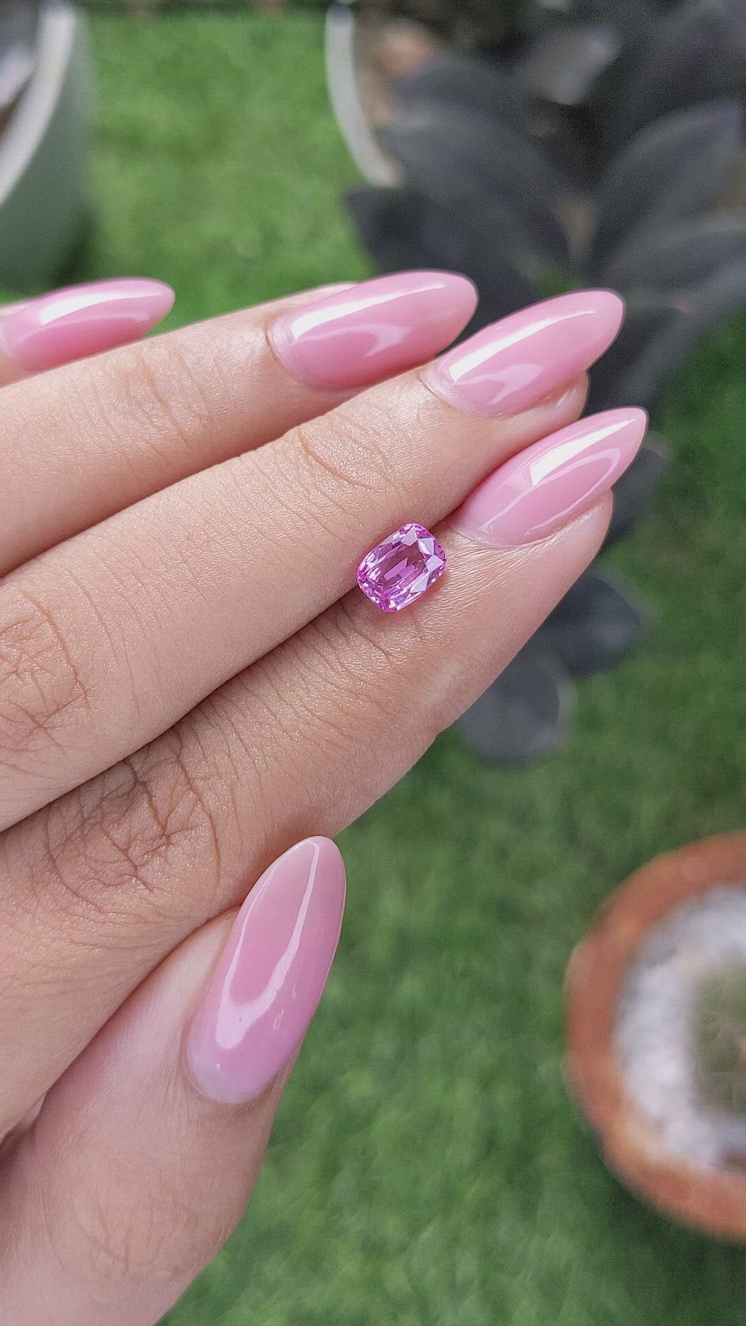 1.03 Ct. Pink Sapphire from Madagascar Size Video