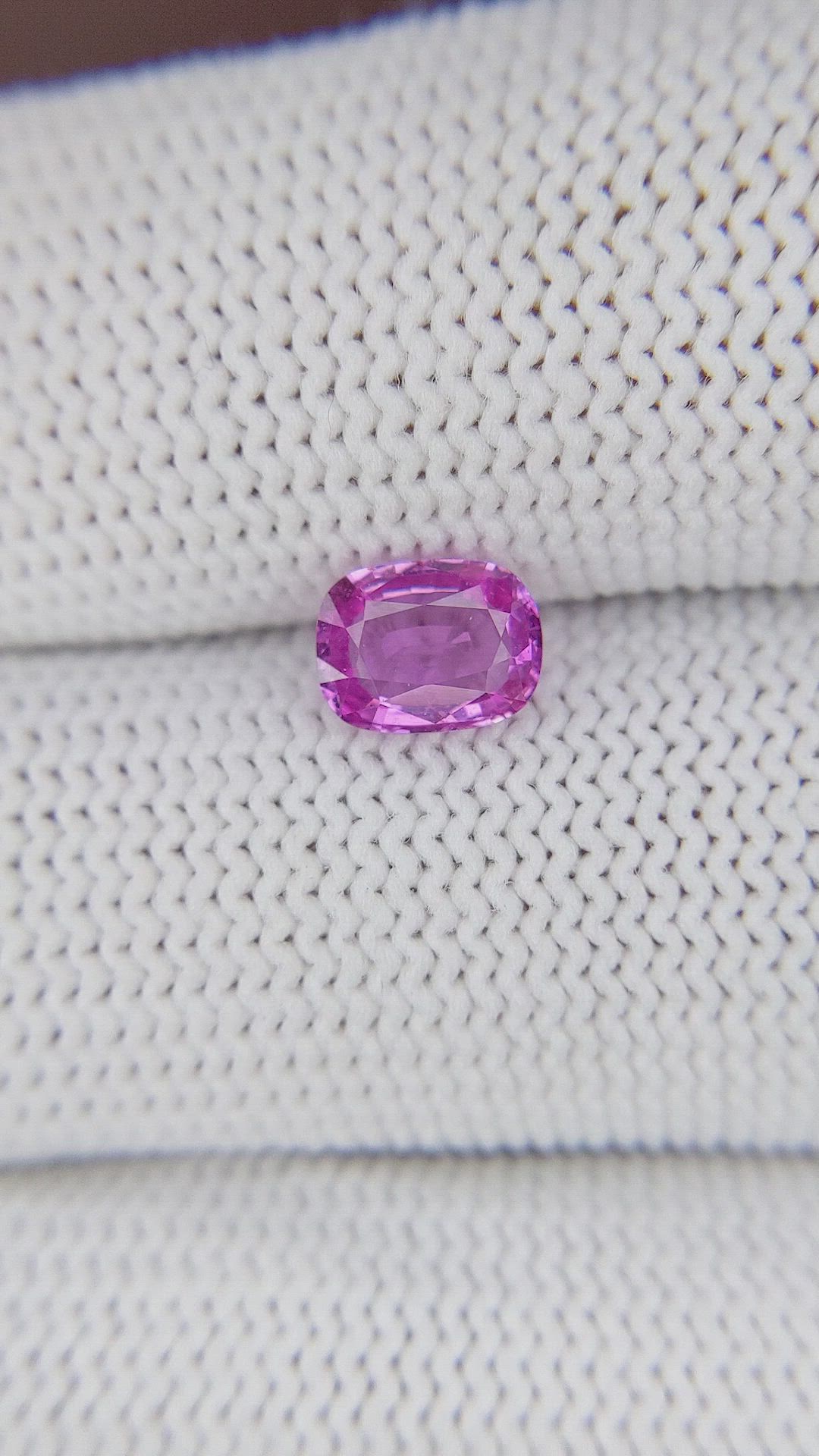 1.00 Ct. Purplish Pink Sapphire from Madagascar Size Video