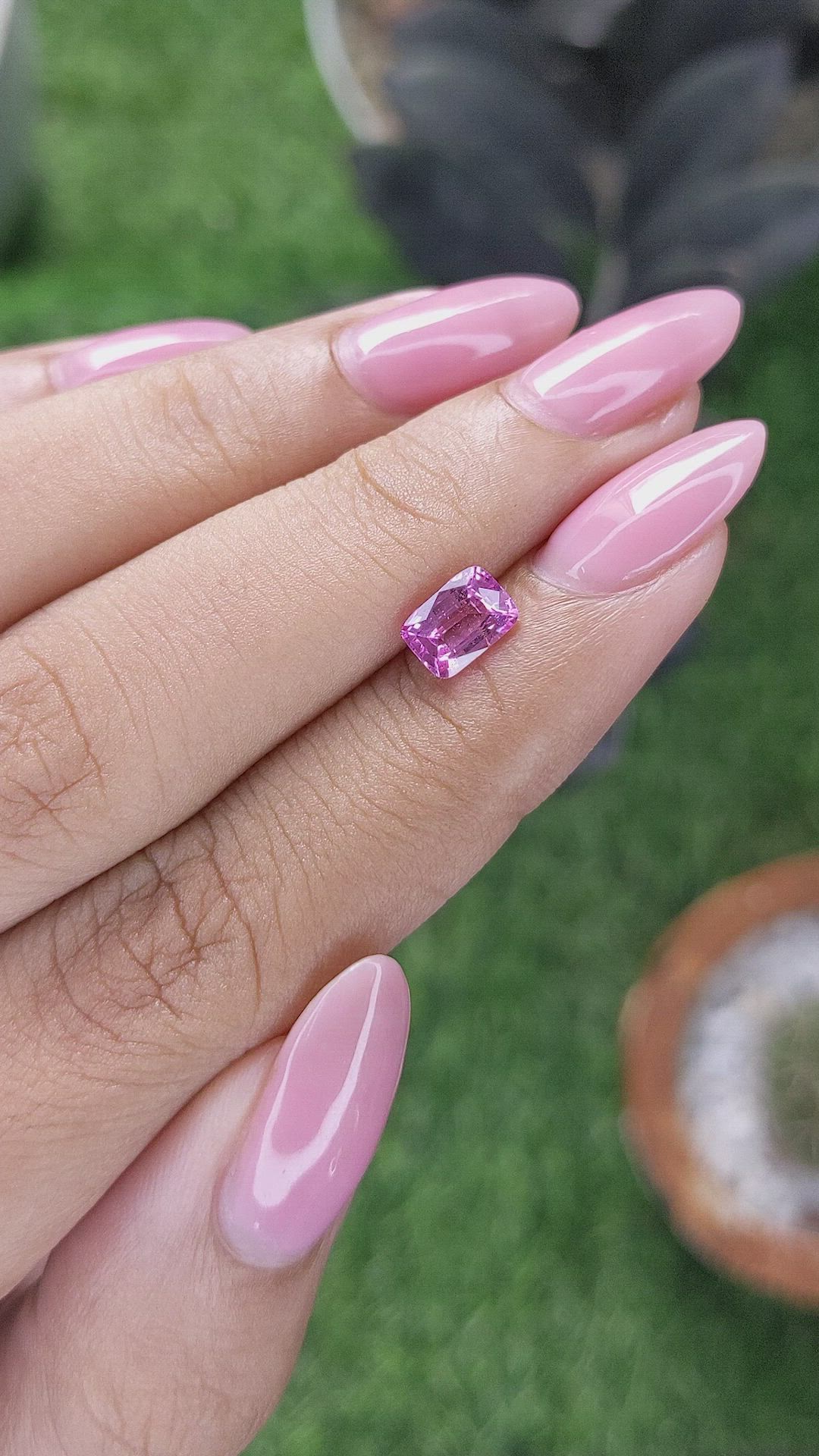 1.08 Ct. Pink Sapphire from Madagascar Size Video