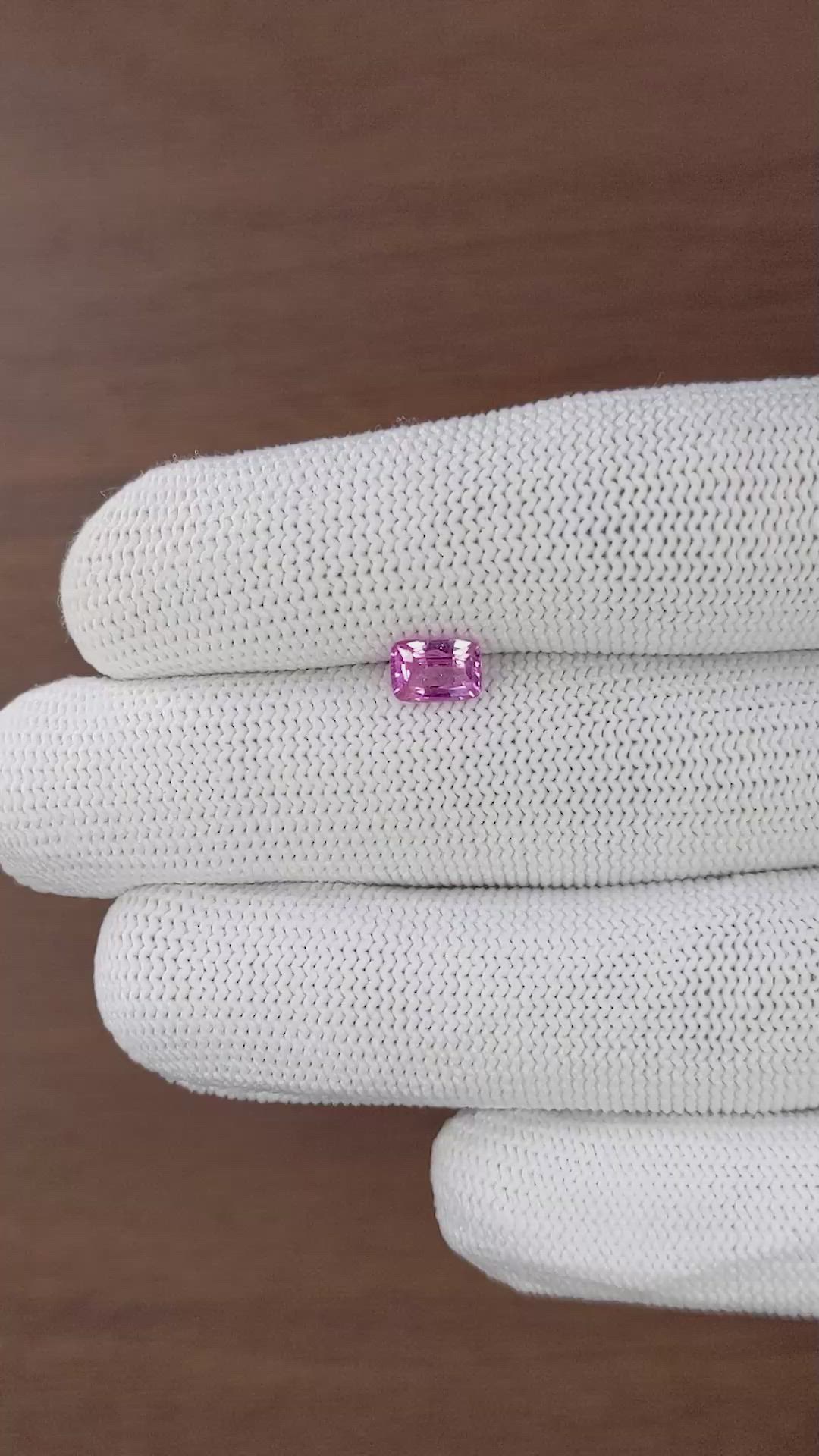 1.08 Ct. Pink Sapphire from Madagascar Size Video