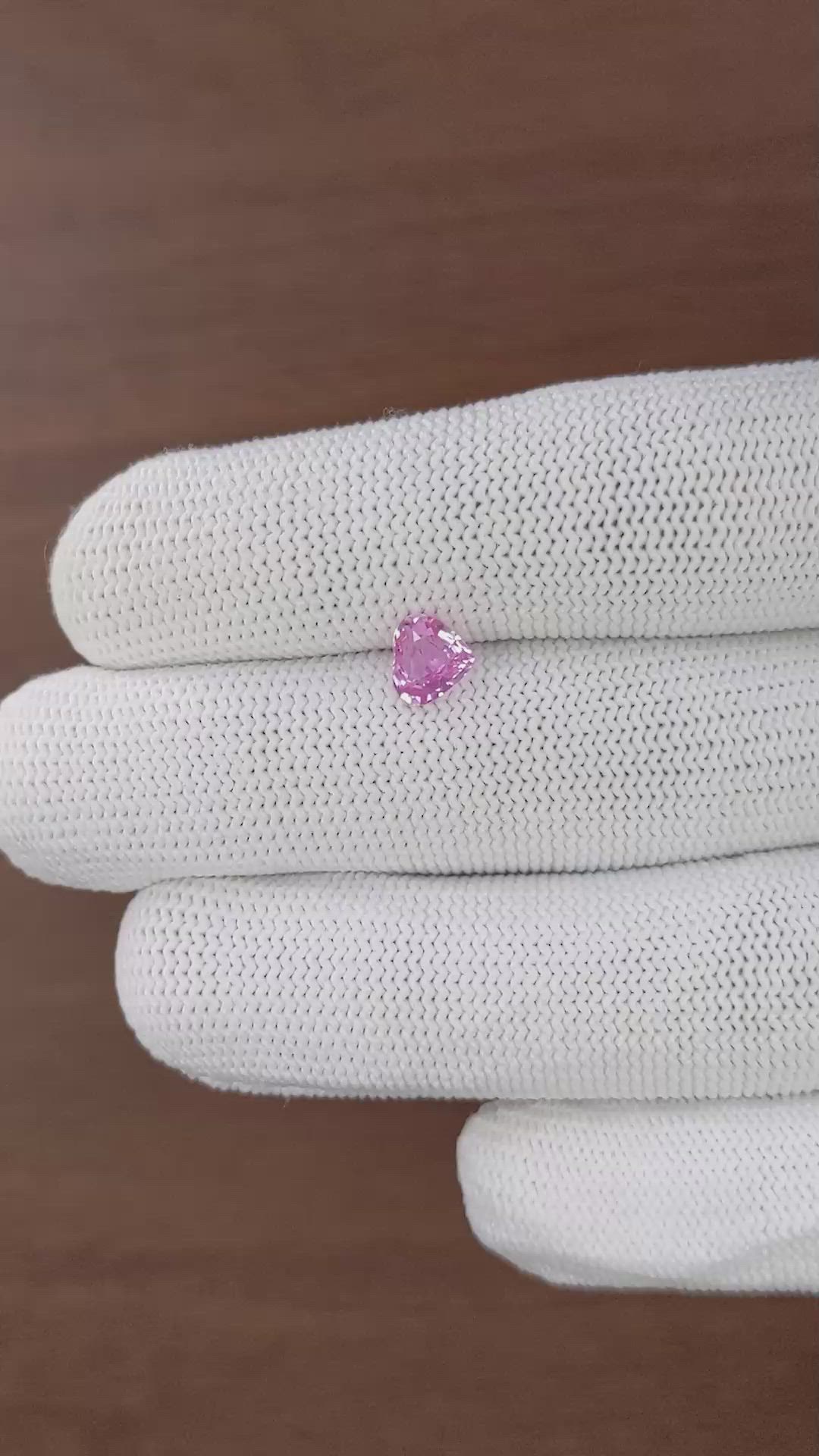 1.03 Ct. Pink Sapphire from Madagascar Size Video