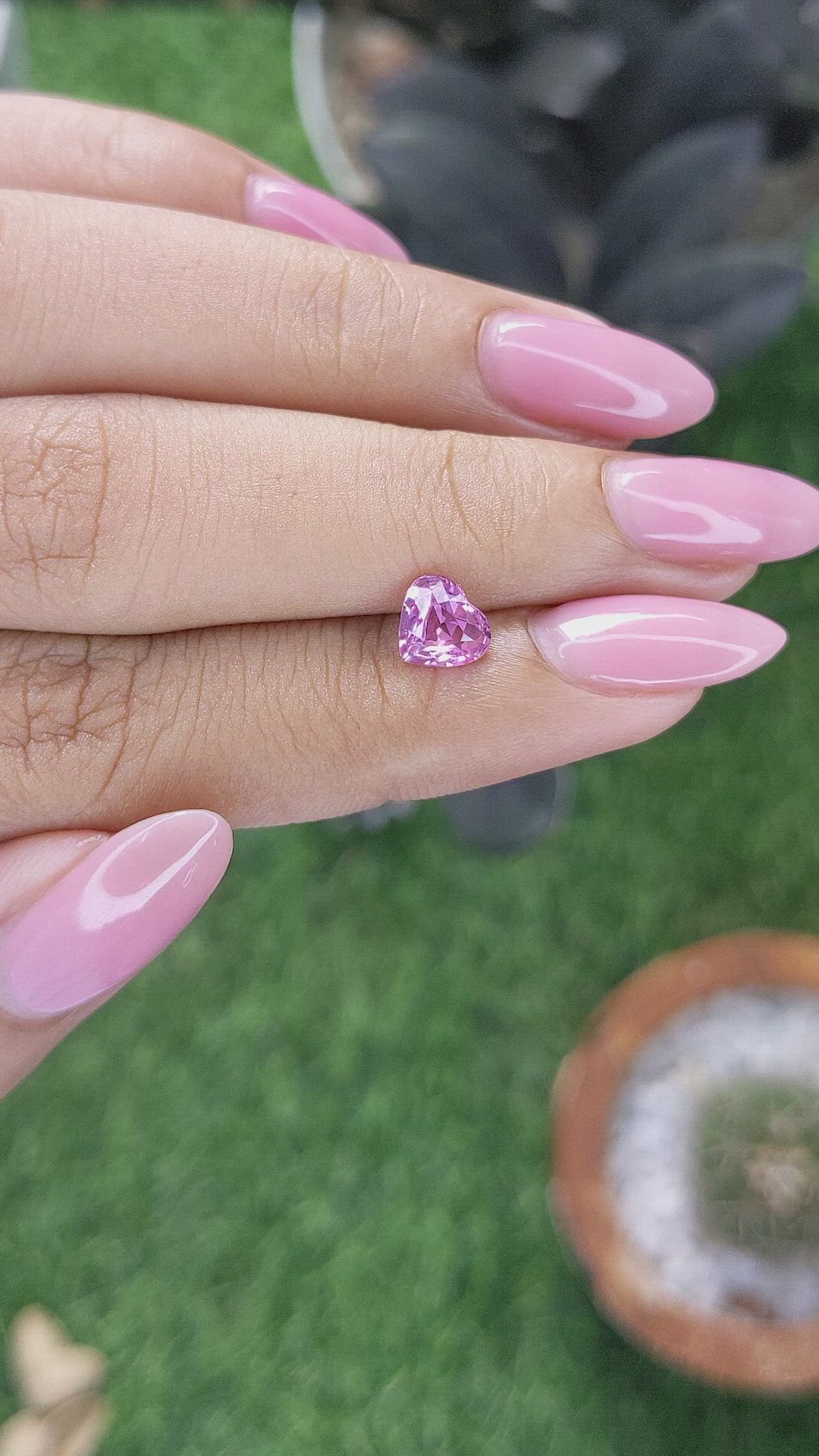 1.03 Ct. Pink Sapphire from Madagascar Size Video