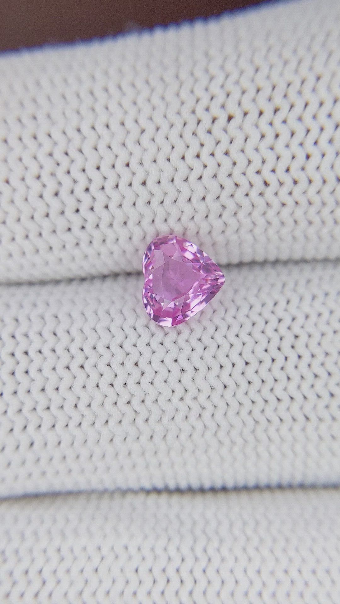1.03 Ct. Pink Sapphire from Madagascar Size Video